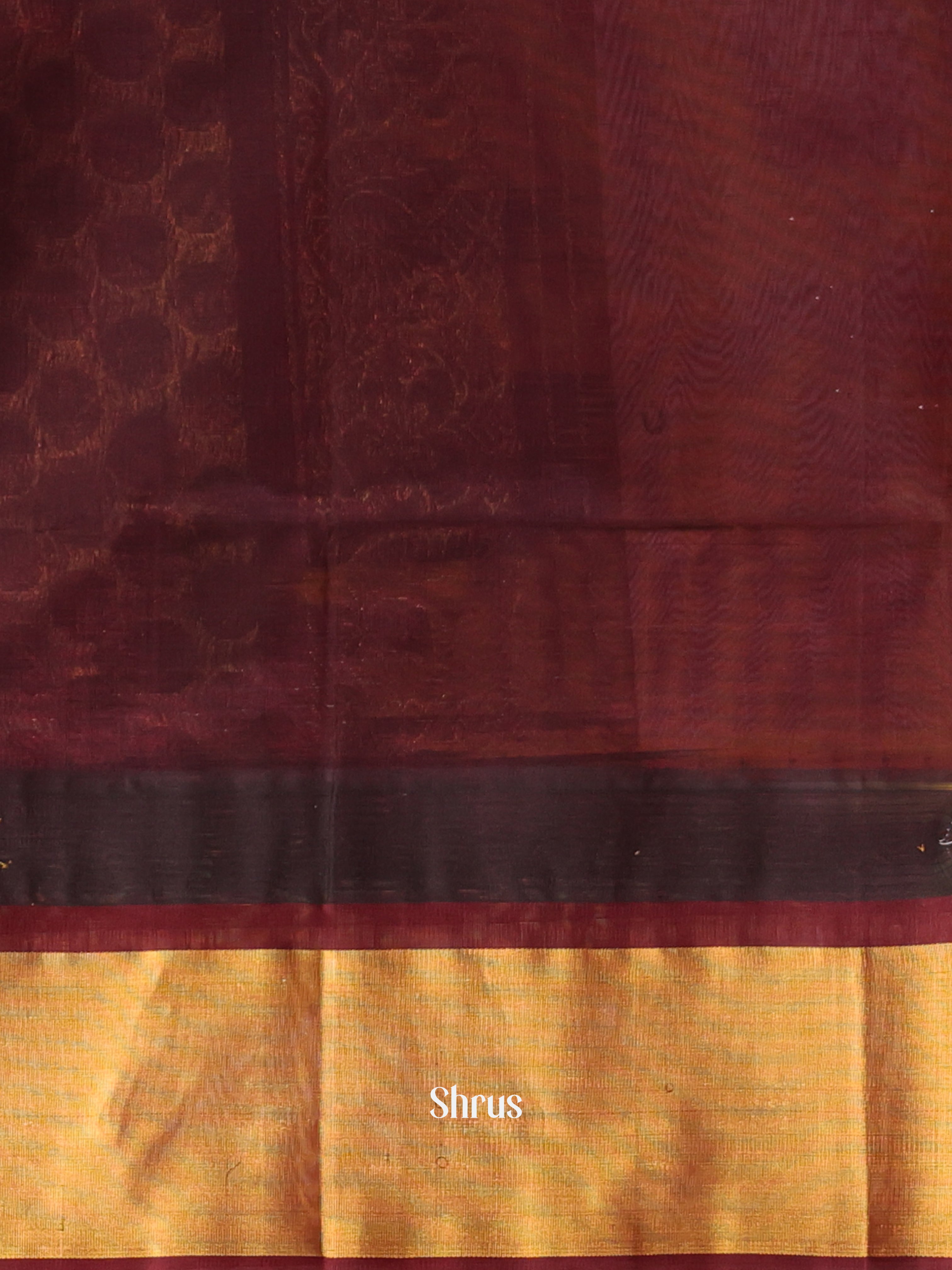Peach & Brown - Silk Cotton Saree - Shop on Shrus.com