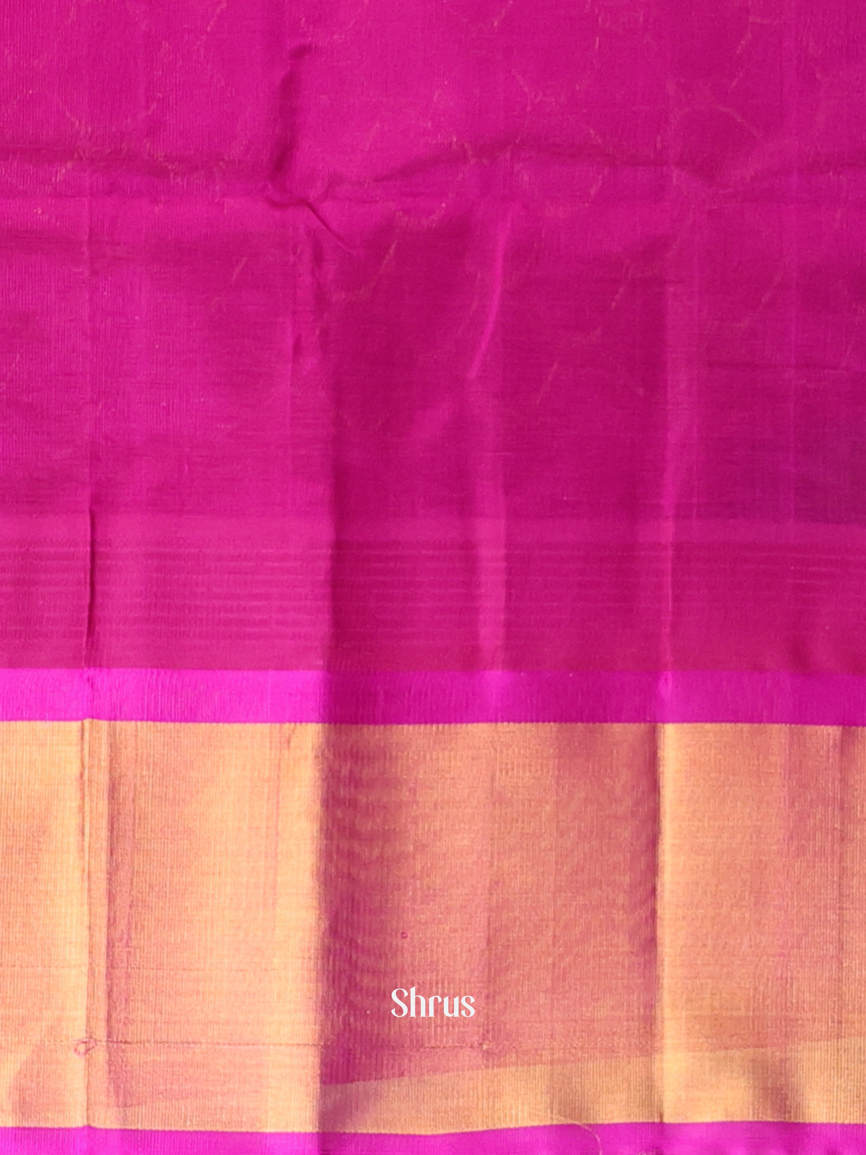 Green & Majenta - Silk Cotton Saree - Shop on Shrus.com