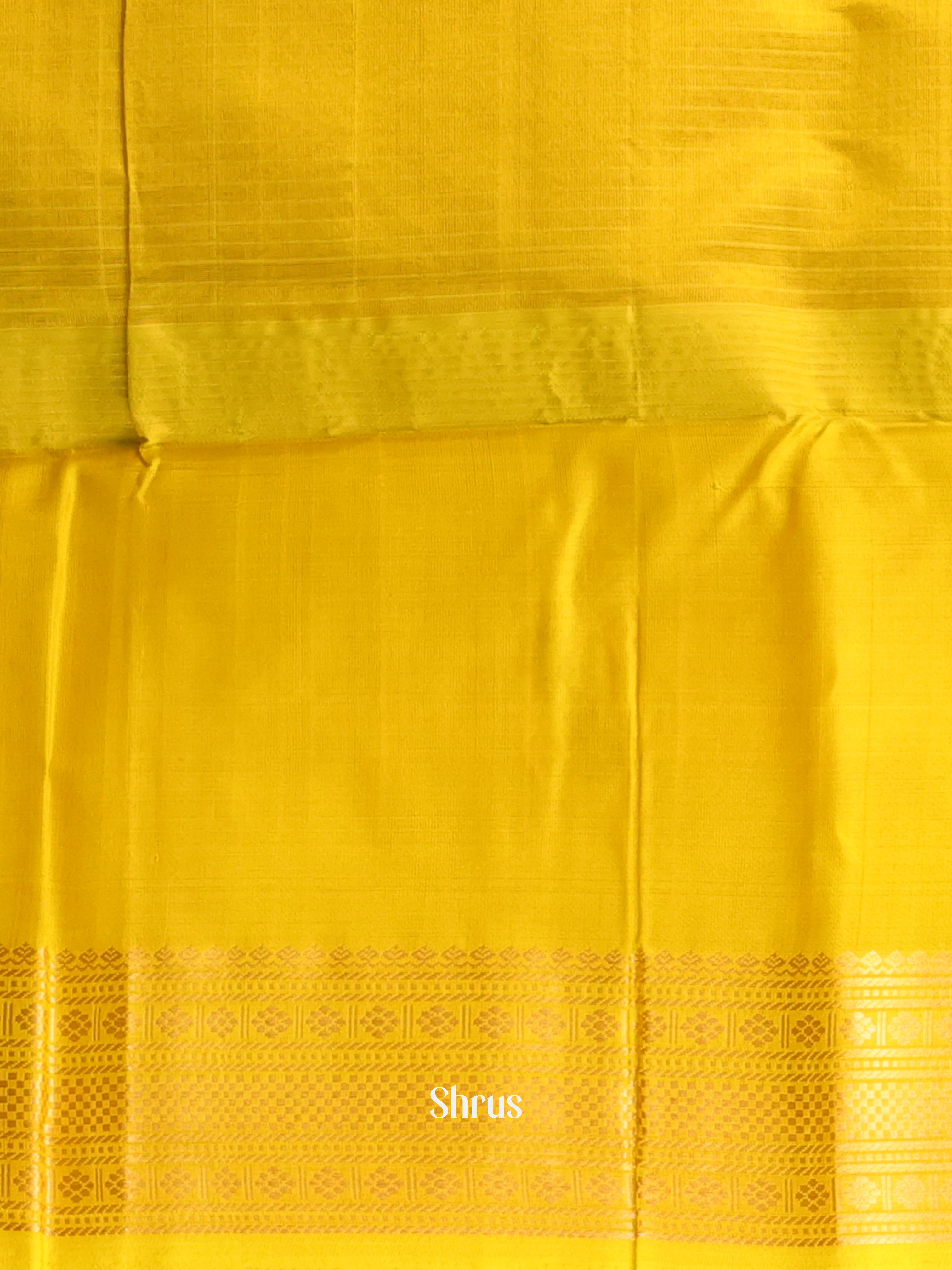 Pastel Green & Yellow - Silk Cotton Saree - Shop on Shrus.com
