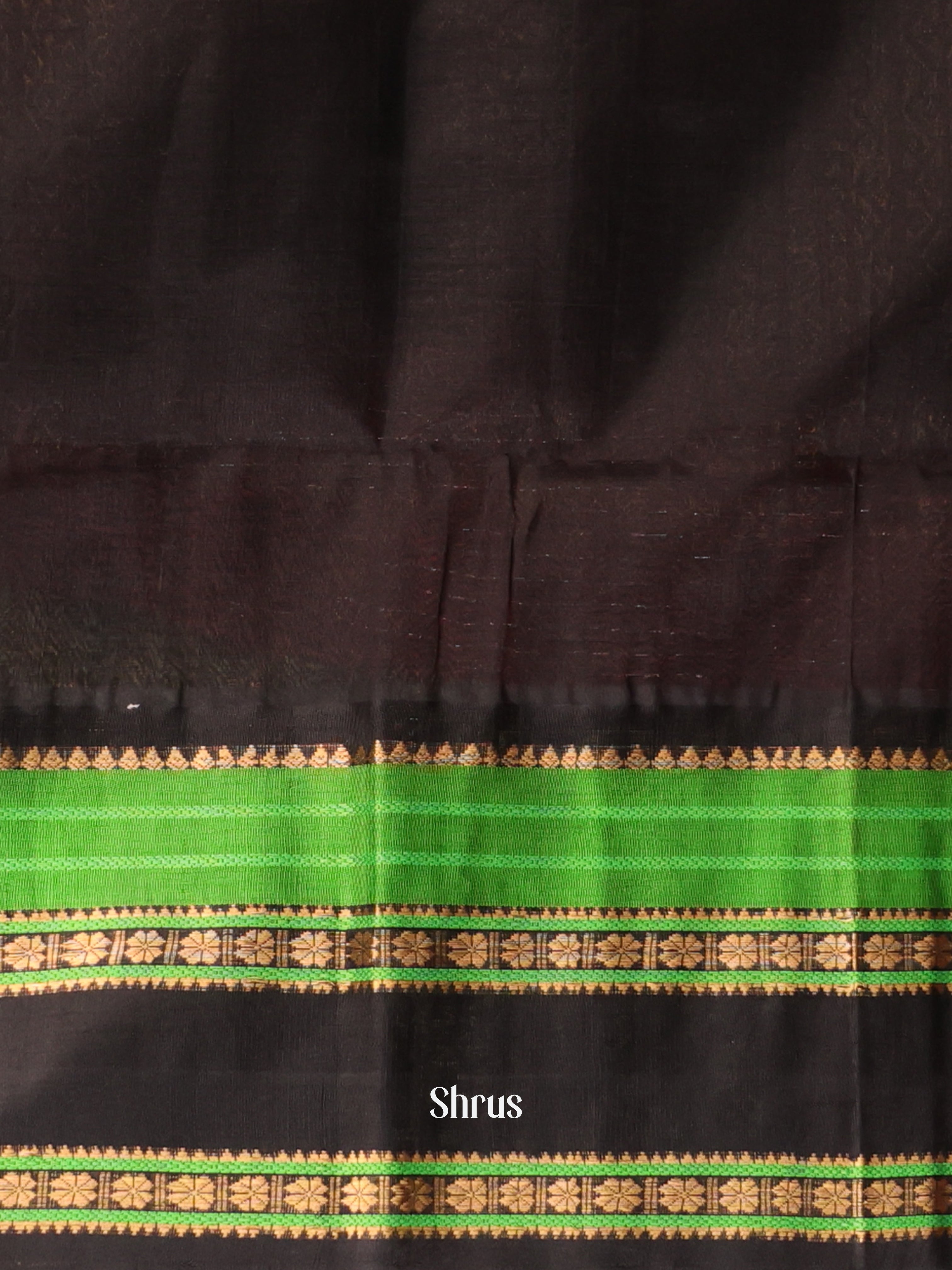 Red & Brown - Silk Cotton Saree - Shop on Shrus.com