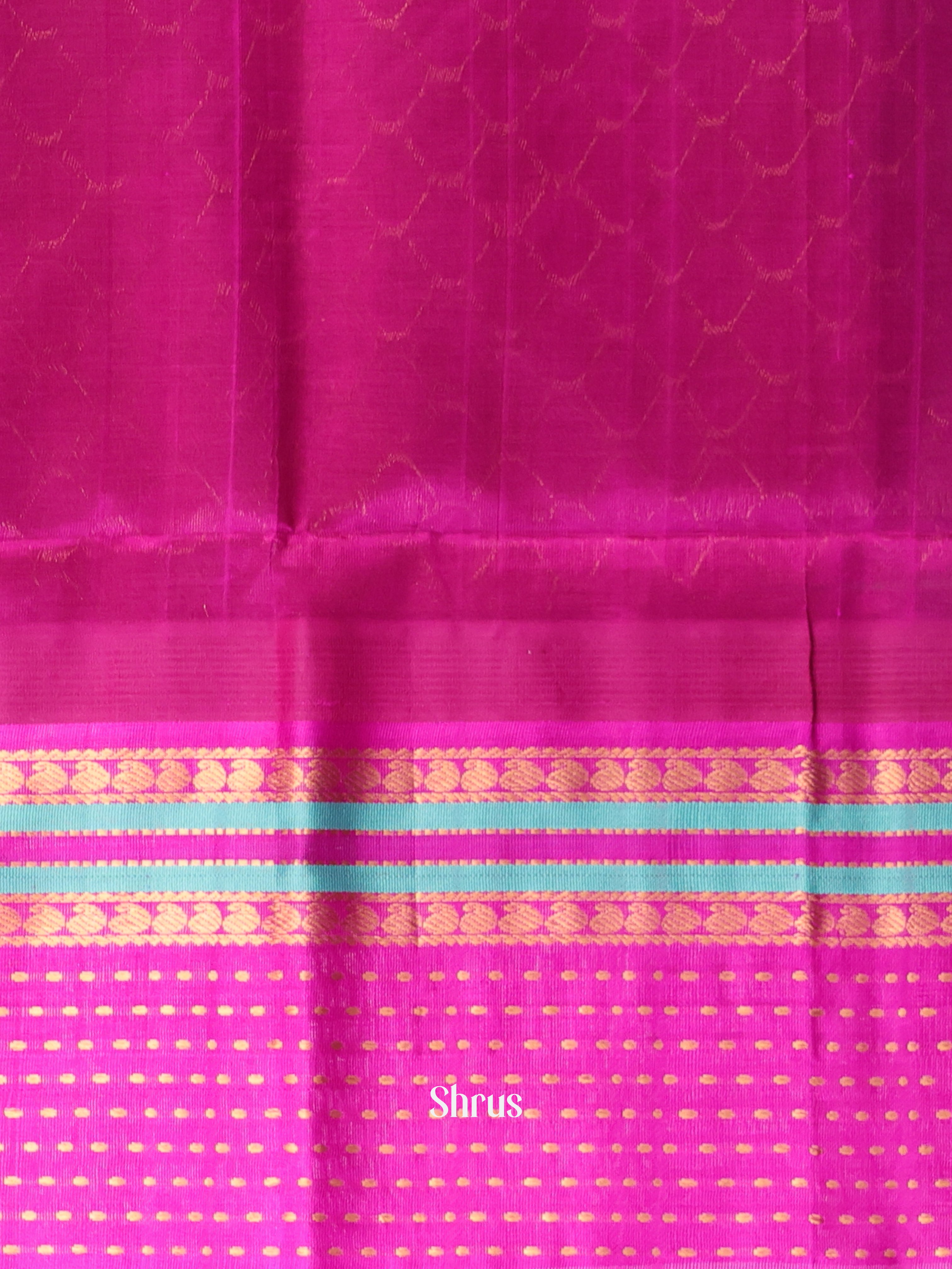 Green & Majenta - Silk Cotton Saree - Shop on Shrus.com