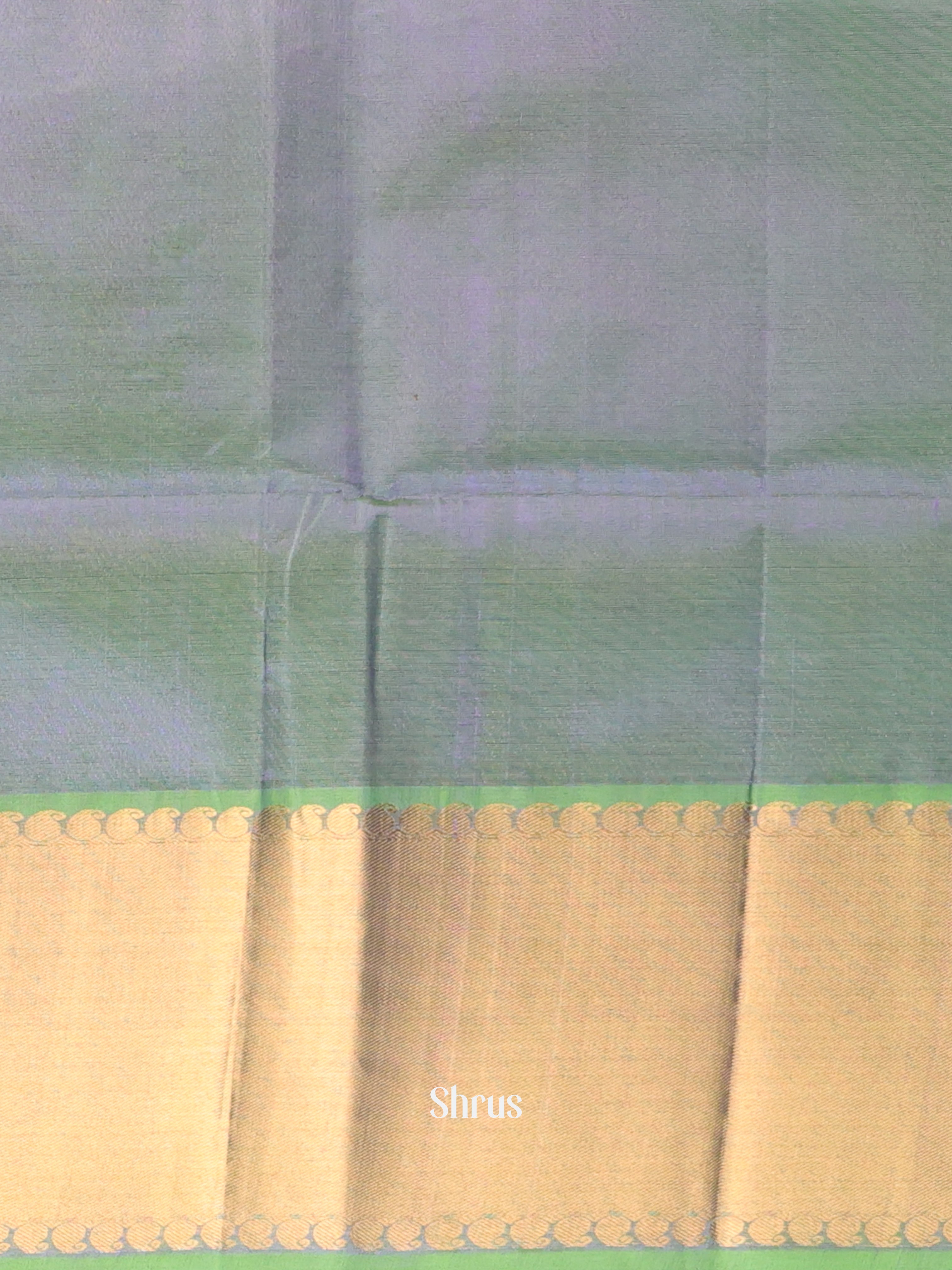 Double Shaded Purple & Green - Silk Cotton Saree - Shop on Shrus.com