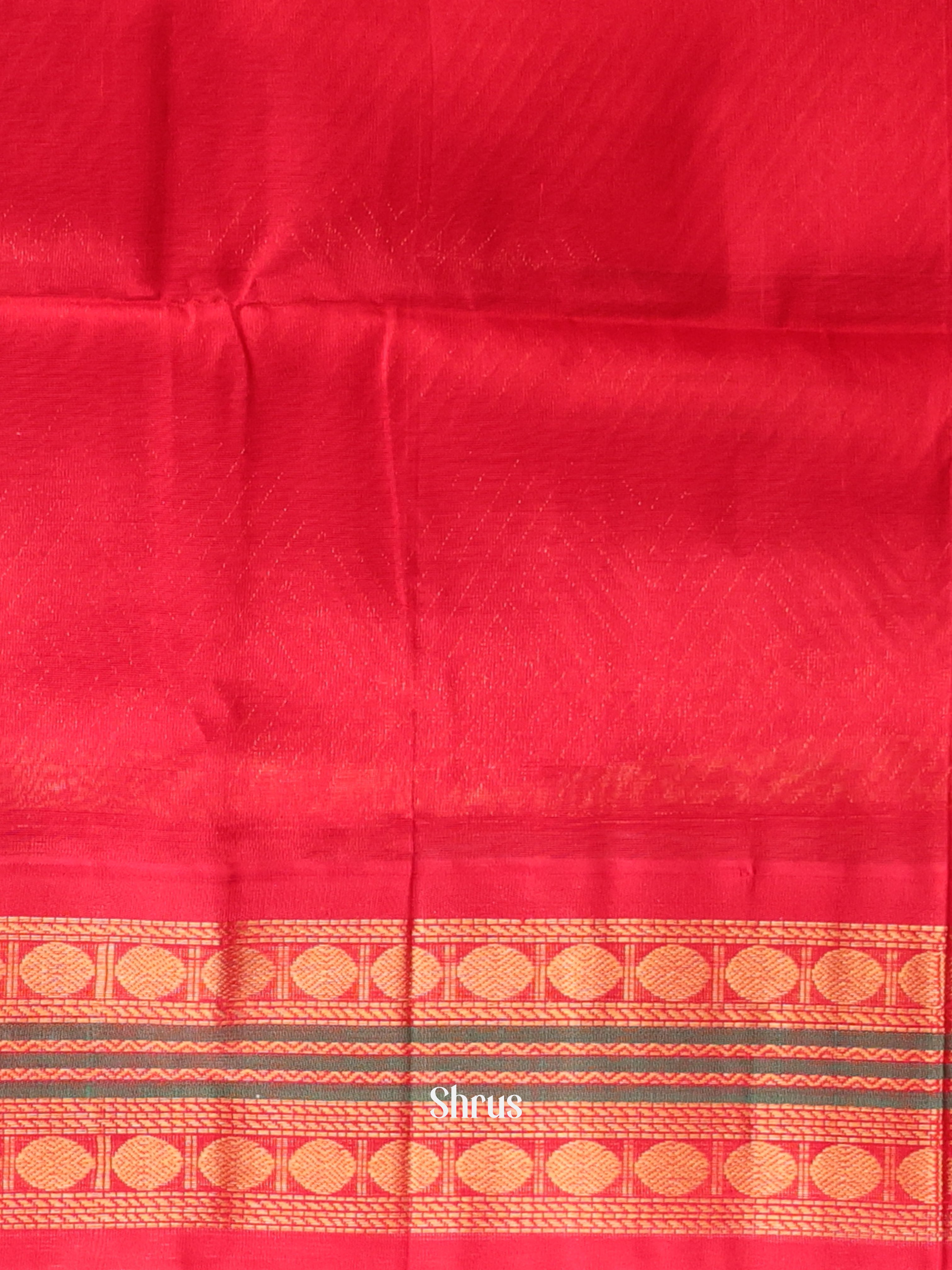 Violet & Red - Silk Cotton Saree - Shop on Shrus.com