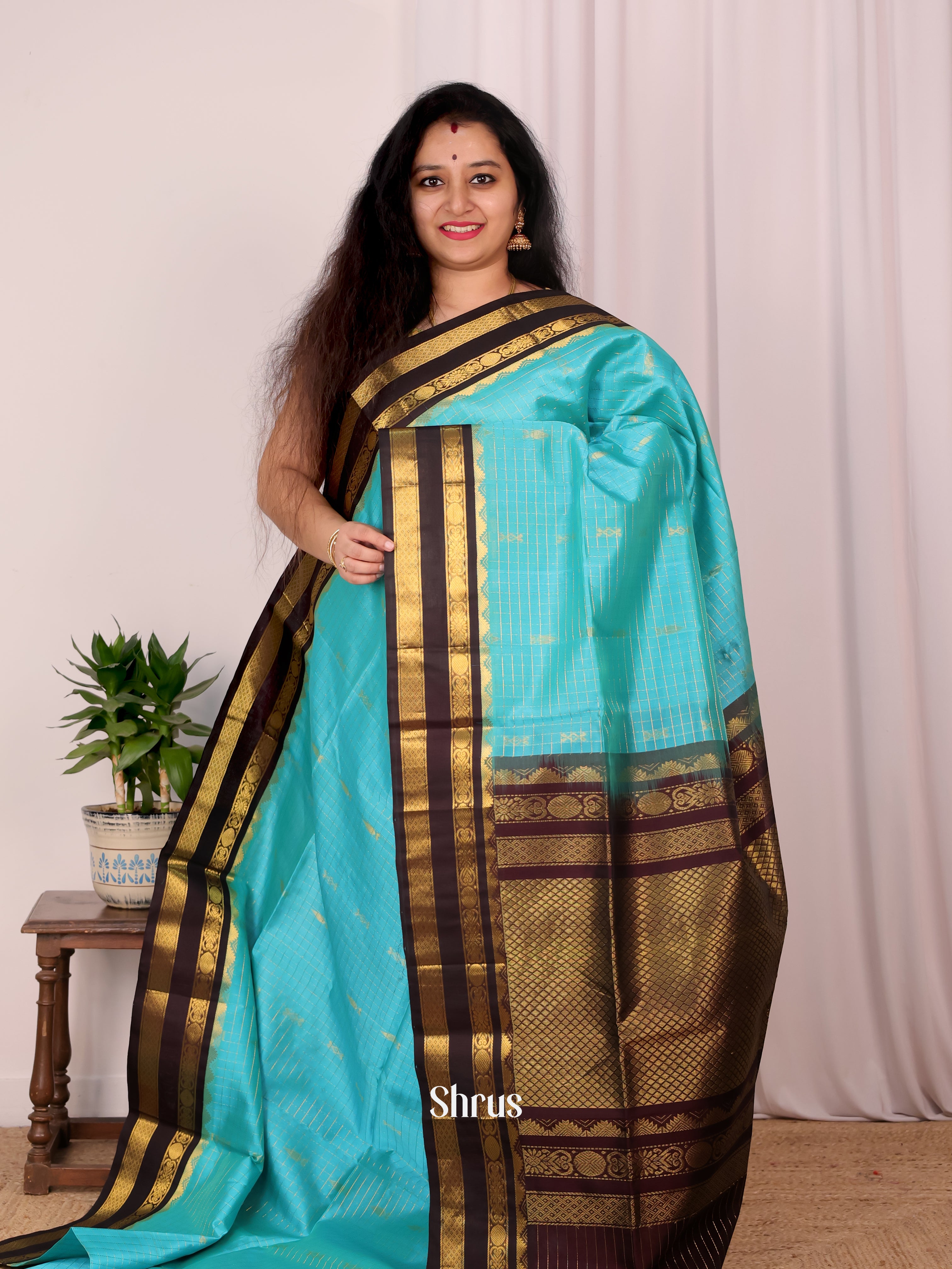 CKS19077 - Silk Cotton Saree - Shop on Shrus.com