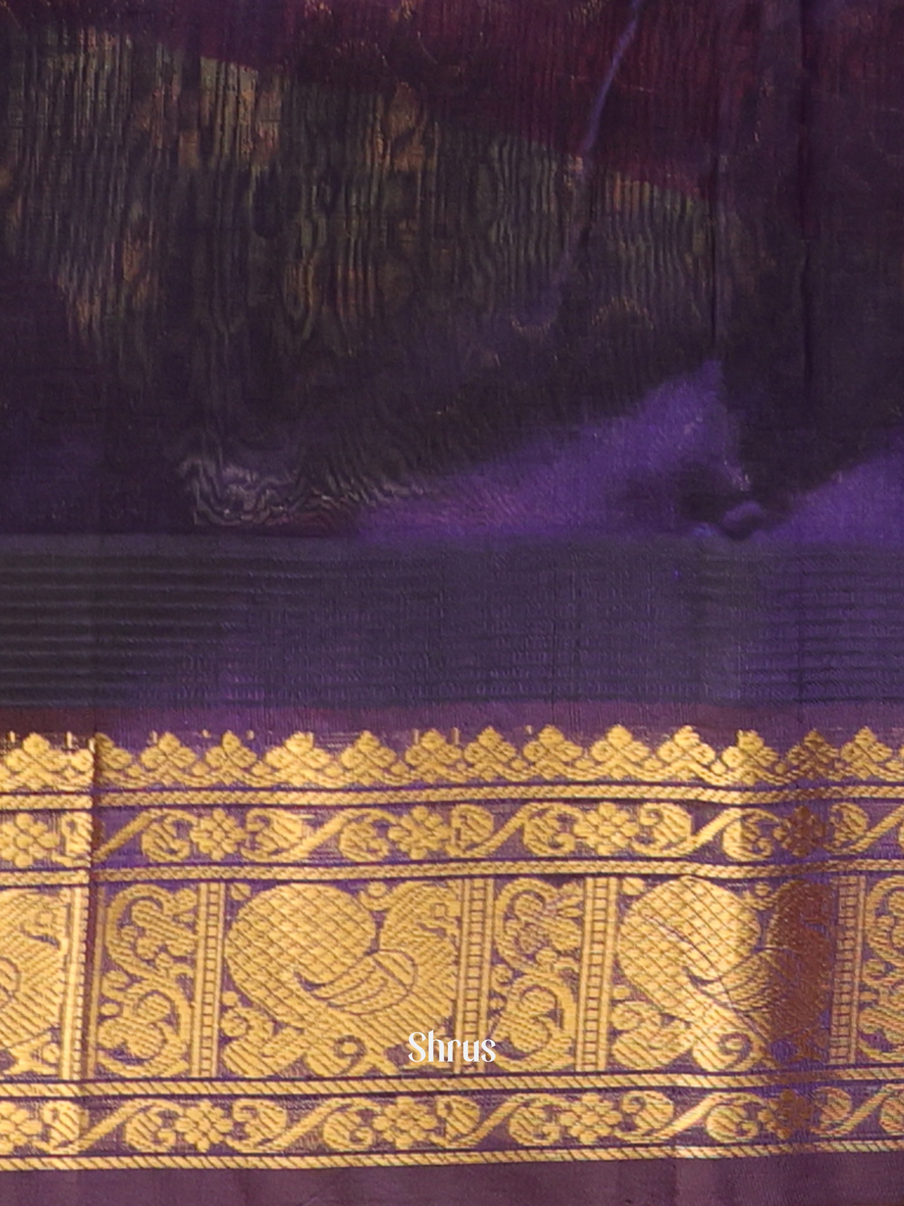 Pink & Violet - Silk Cotton Saree - Shop on Shrus.com