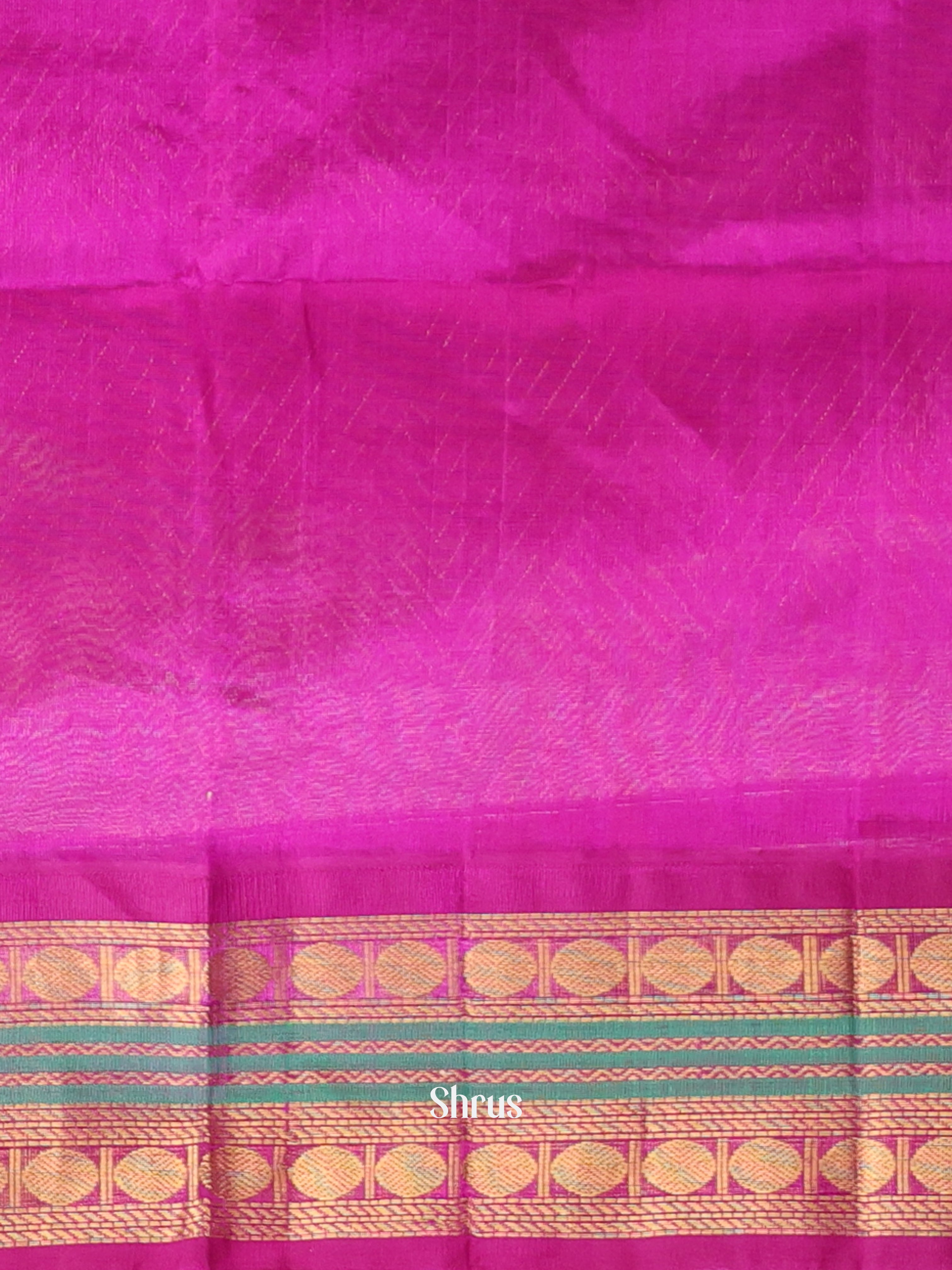 Peach & Purple - Silk Cotton Saree - Shop on Shrus.com