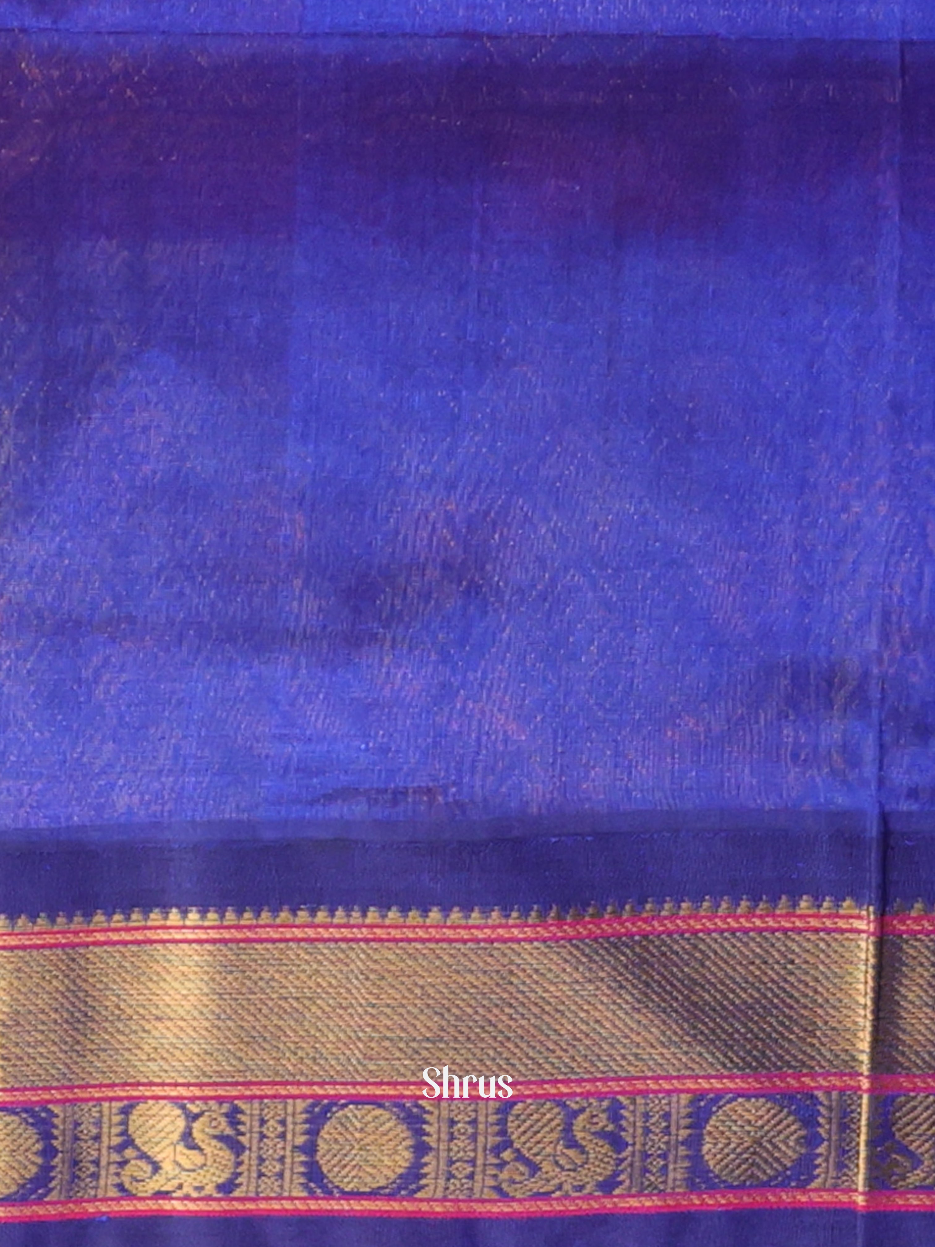 Green & Blue - Silk Cotton Saree - Shop on Shrus.com