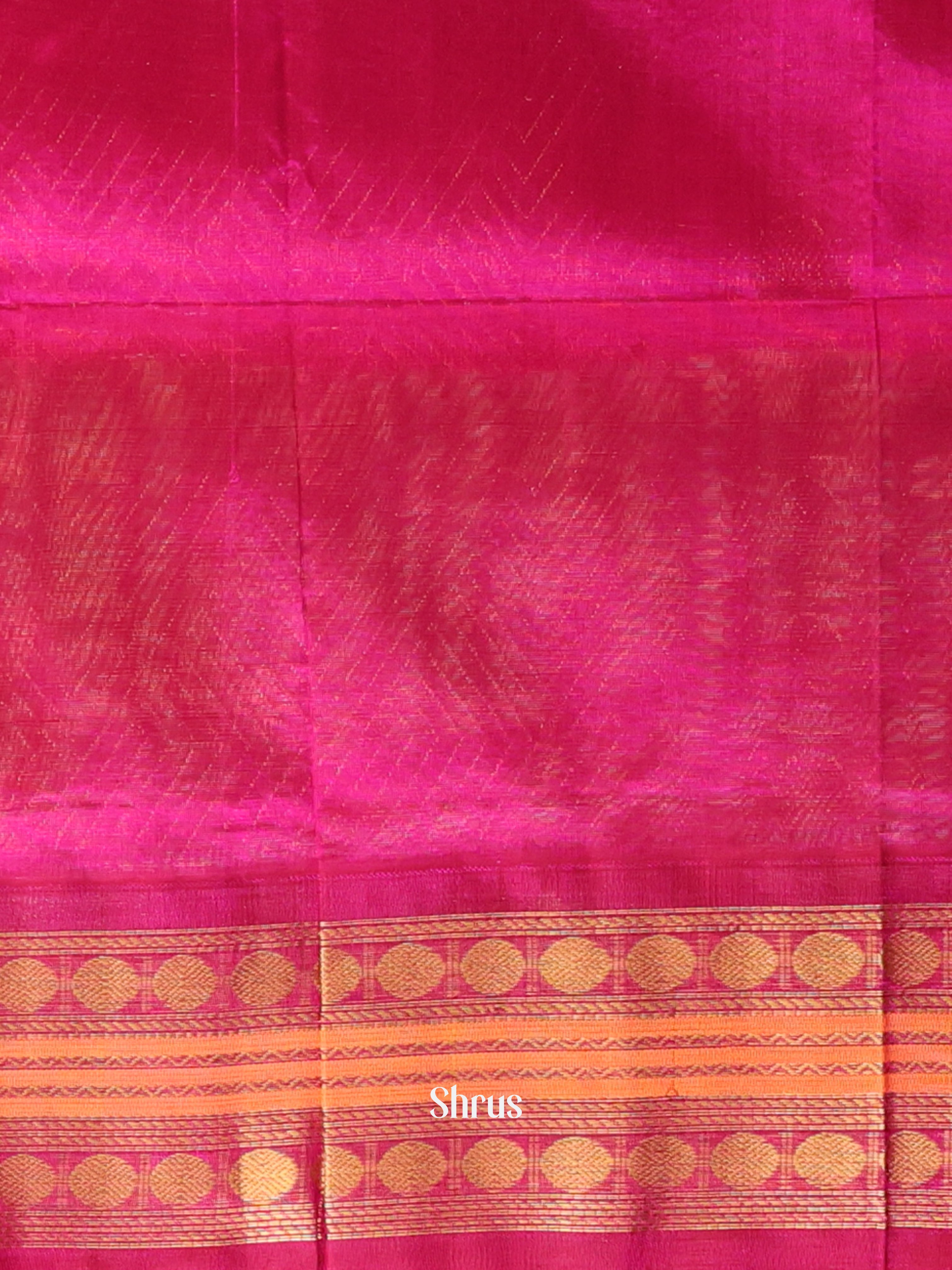 Green & Majenta - Silk Cotton Saree - Shop on Shrus.com