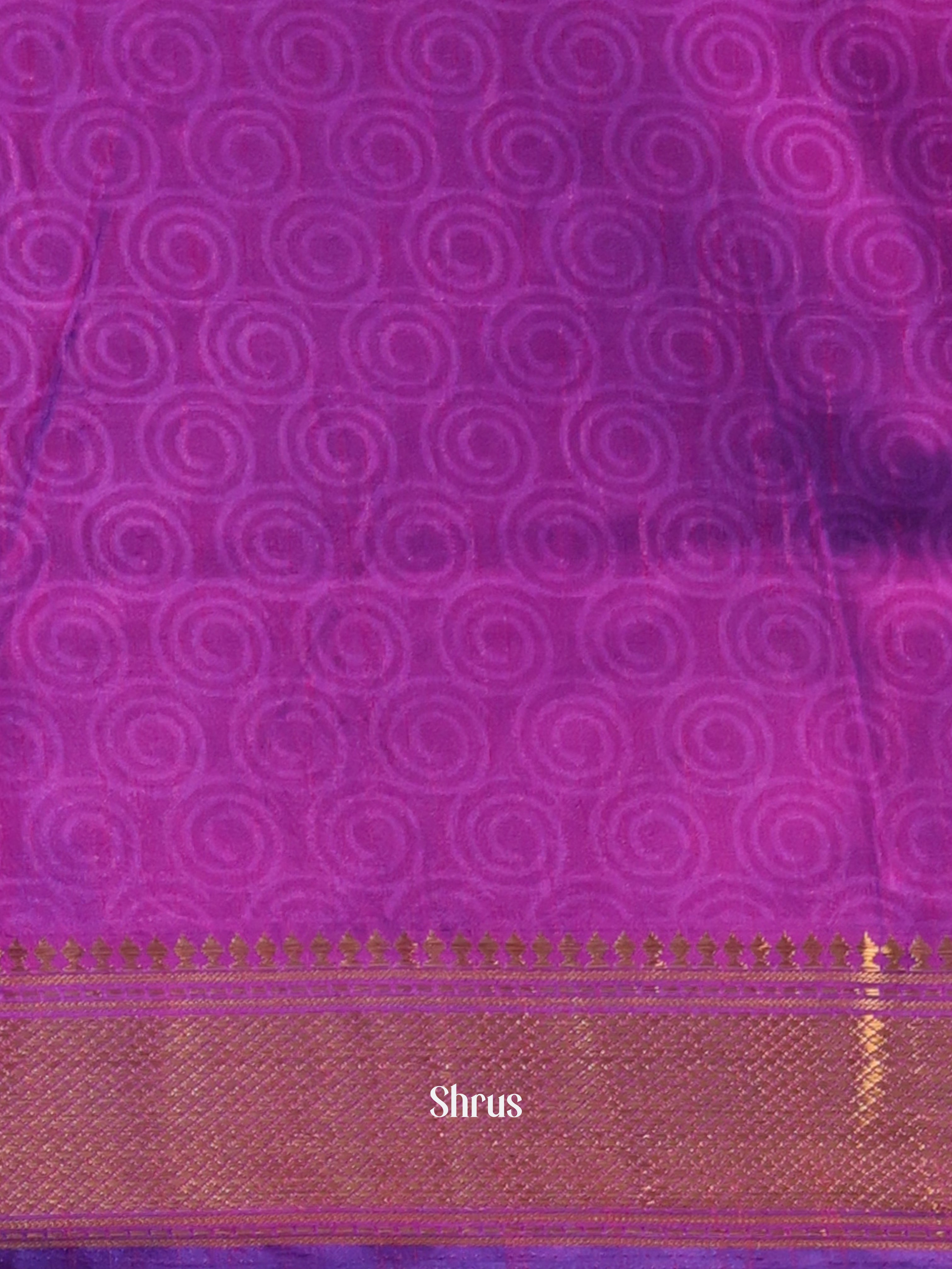 Blue & Purple - Semi Patola Saree - Shop on Shrus.com