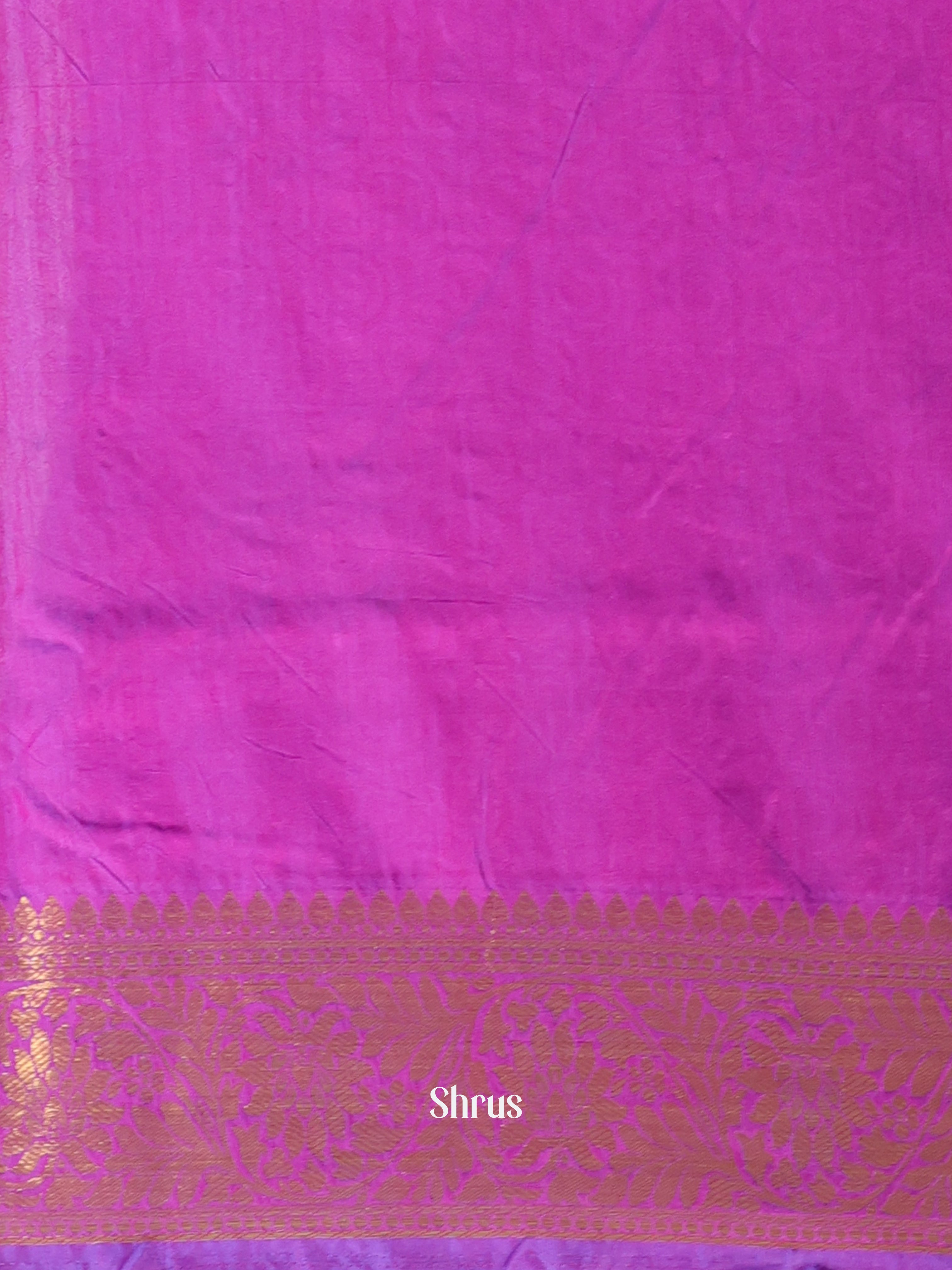 Blue & Purple - Semi Patola Saree - Shop on Shrus.com