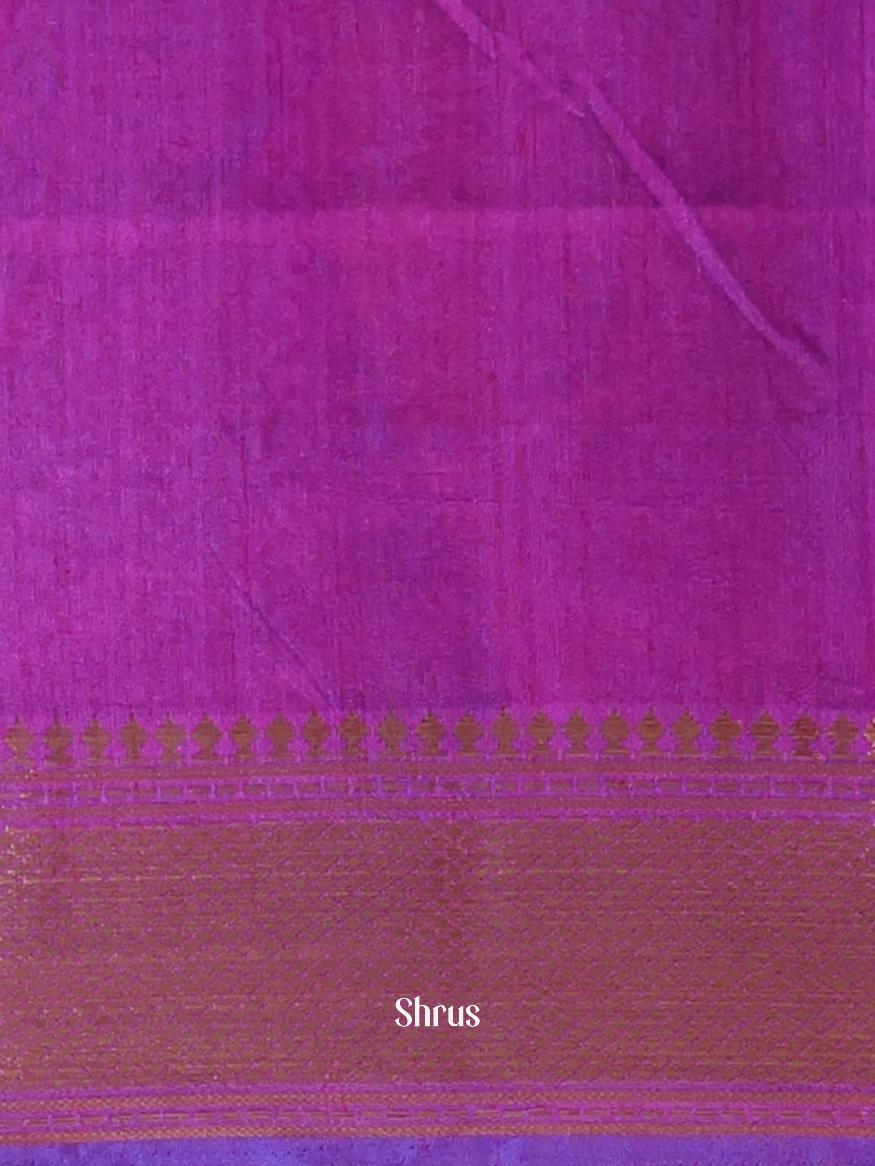 Blue & Purple - Semi Patola Saree - Shop on Shrus.com