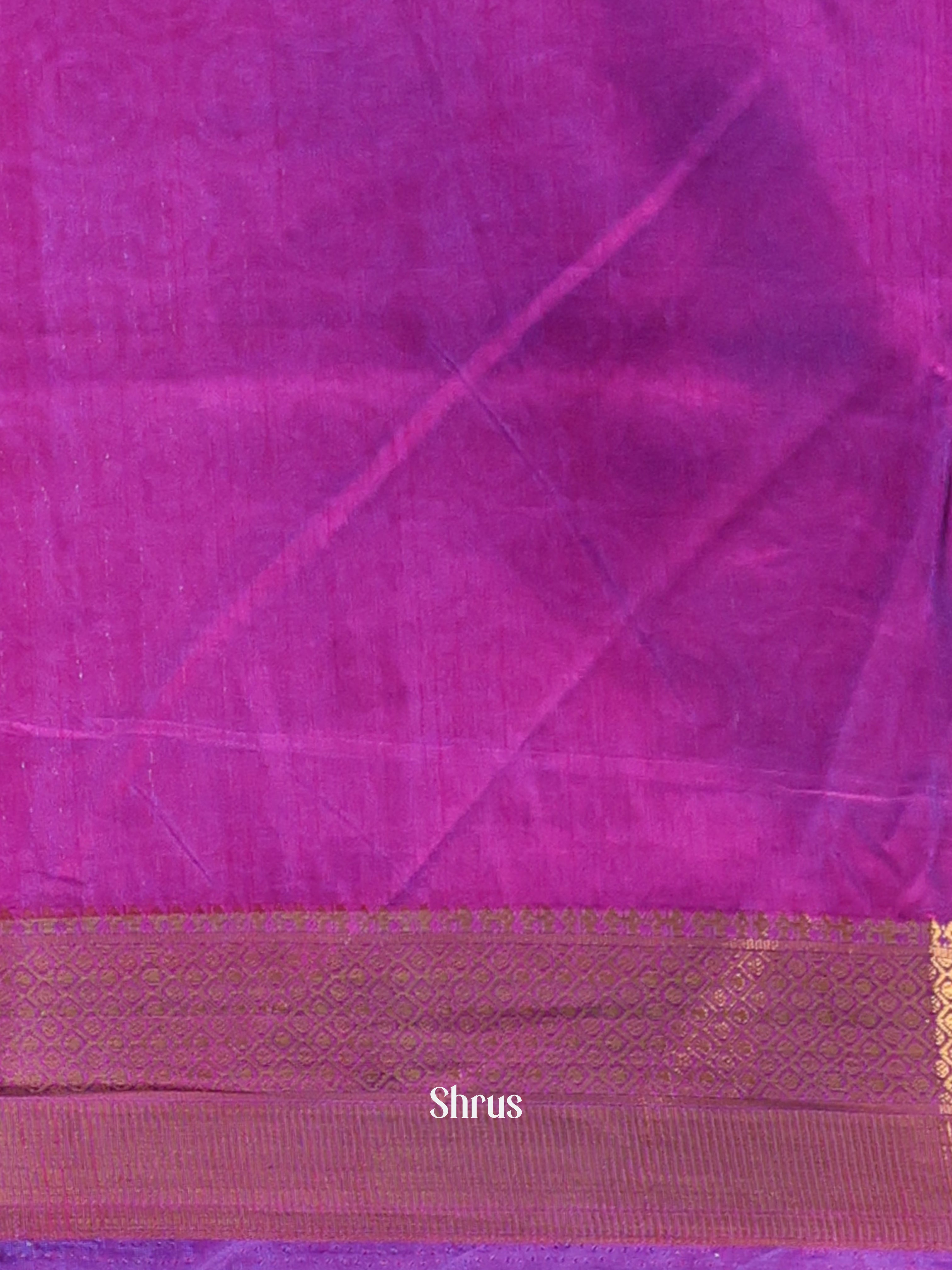Blue & Purple - Semi Patola Saree - Shop on Shrus.com