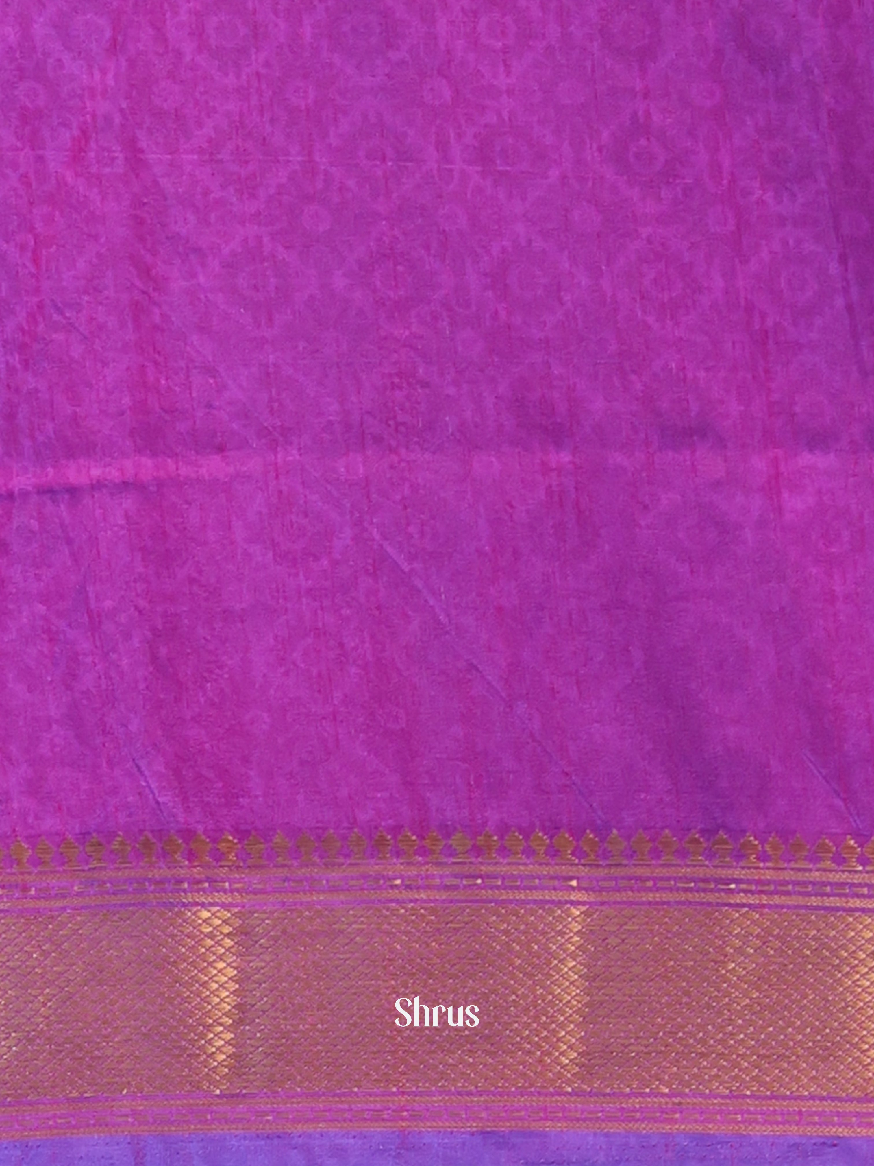 Blue & Purple - Semi Patola Saree - Shop on Shrus.com