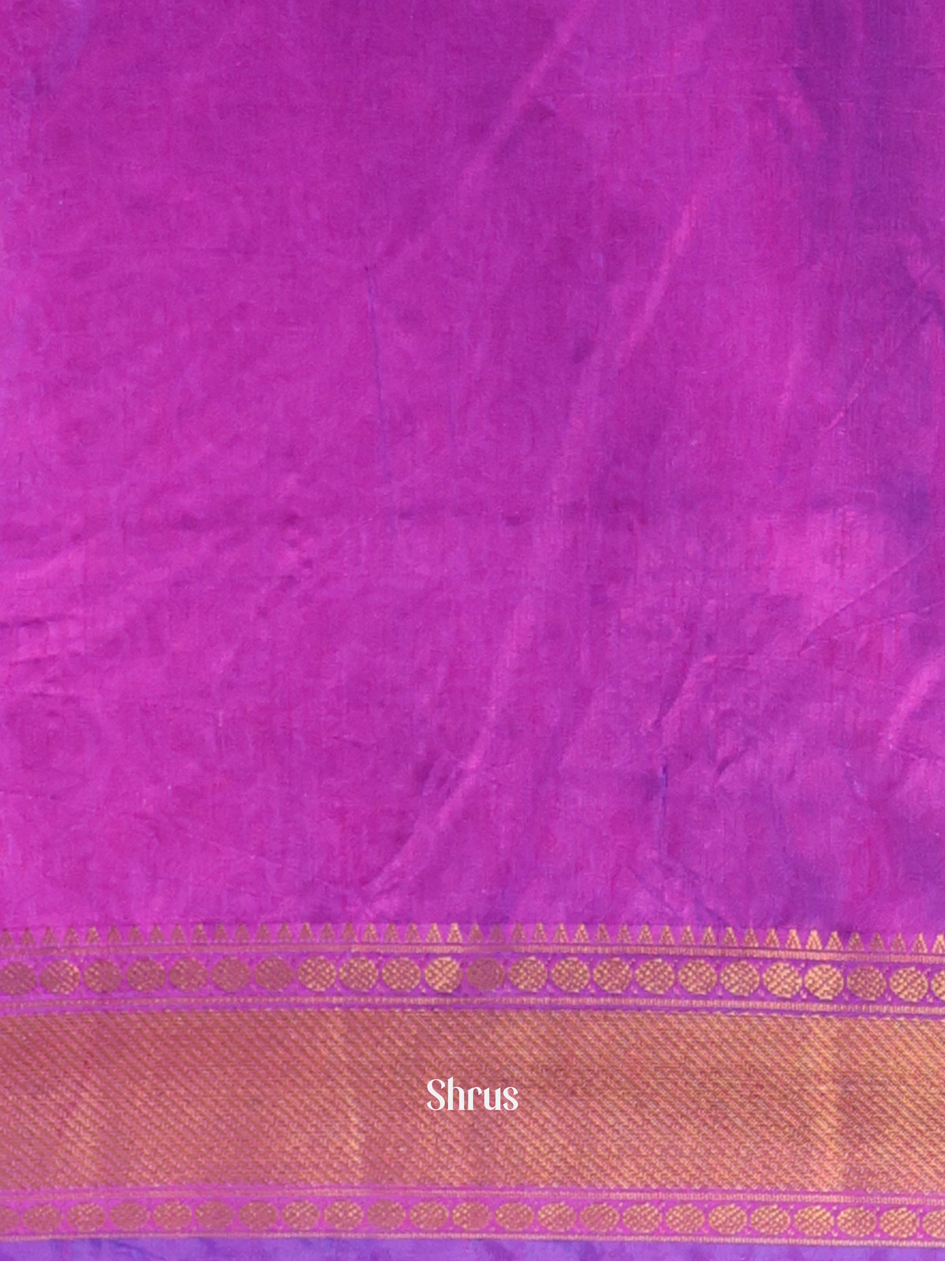 Blue & Purple - Semi Patola Saree - Shop on Shrus.com