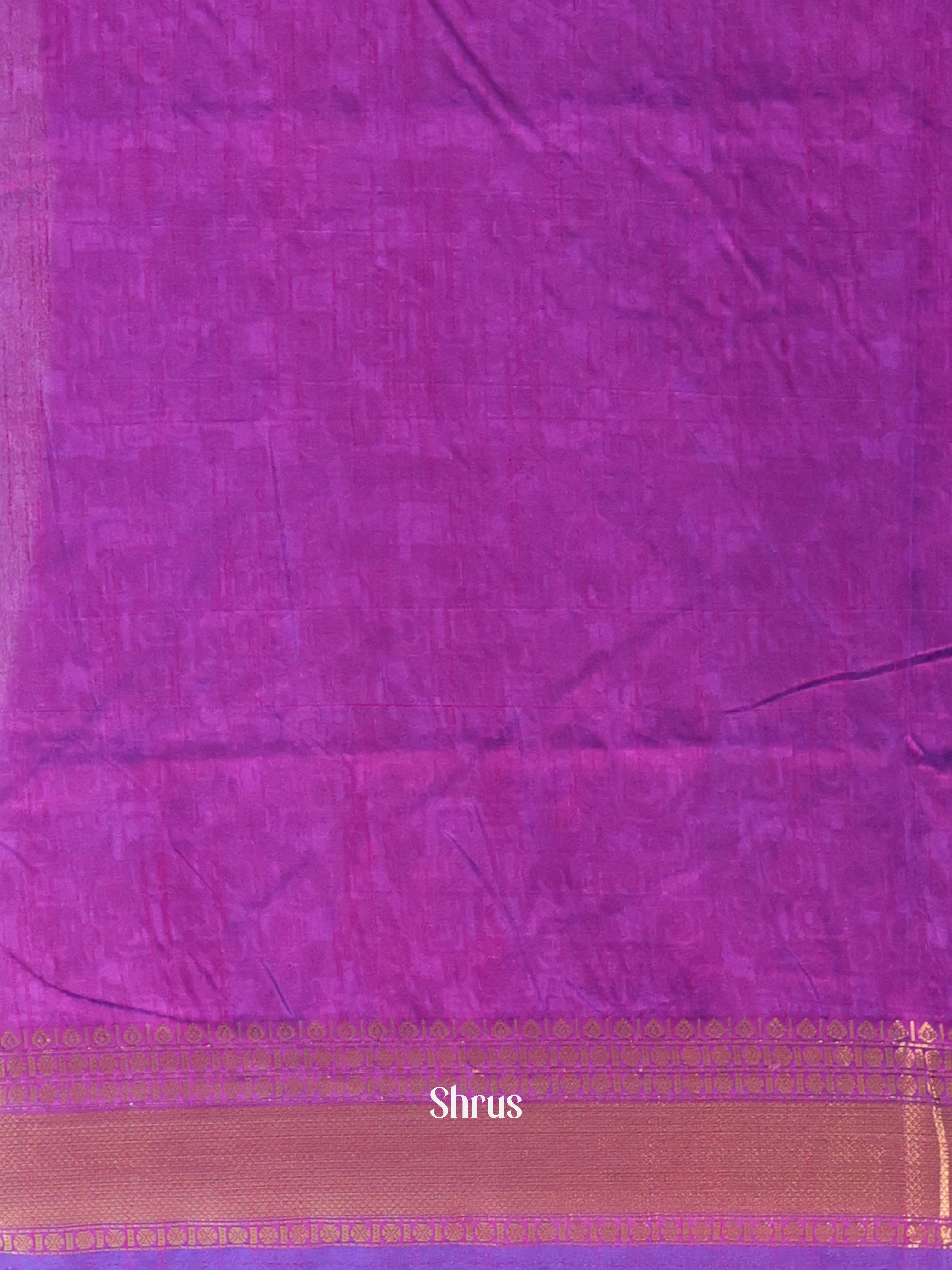 Blue & Purple - Semi Patola Saree - Shop on Shrus.com