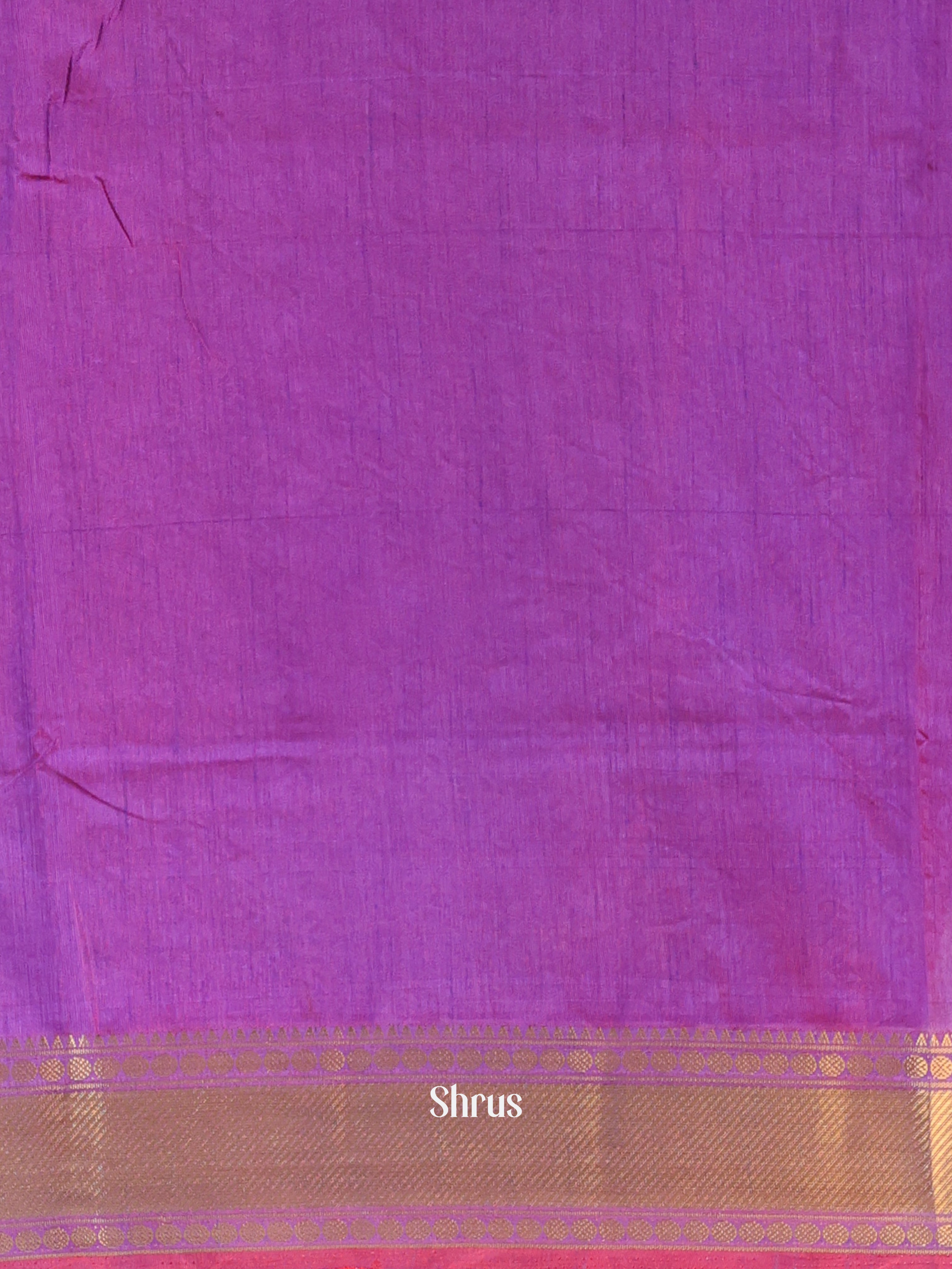 Maroon & Purple - Semi Patola Saree - Shop on Shrus.com
