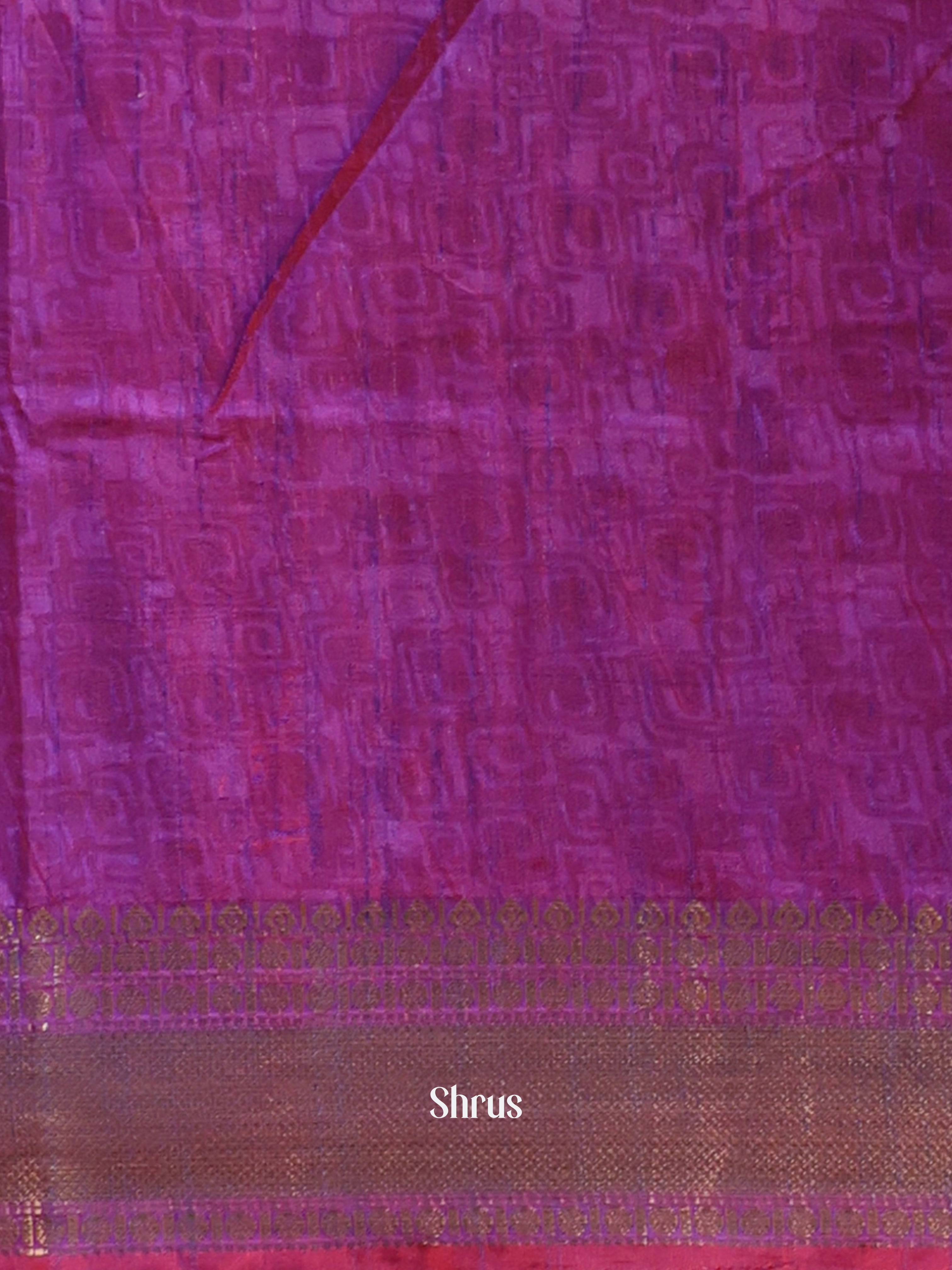 Pink & Purple - Semi Patola Saree - Shop on Shrus.com