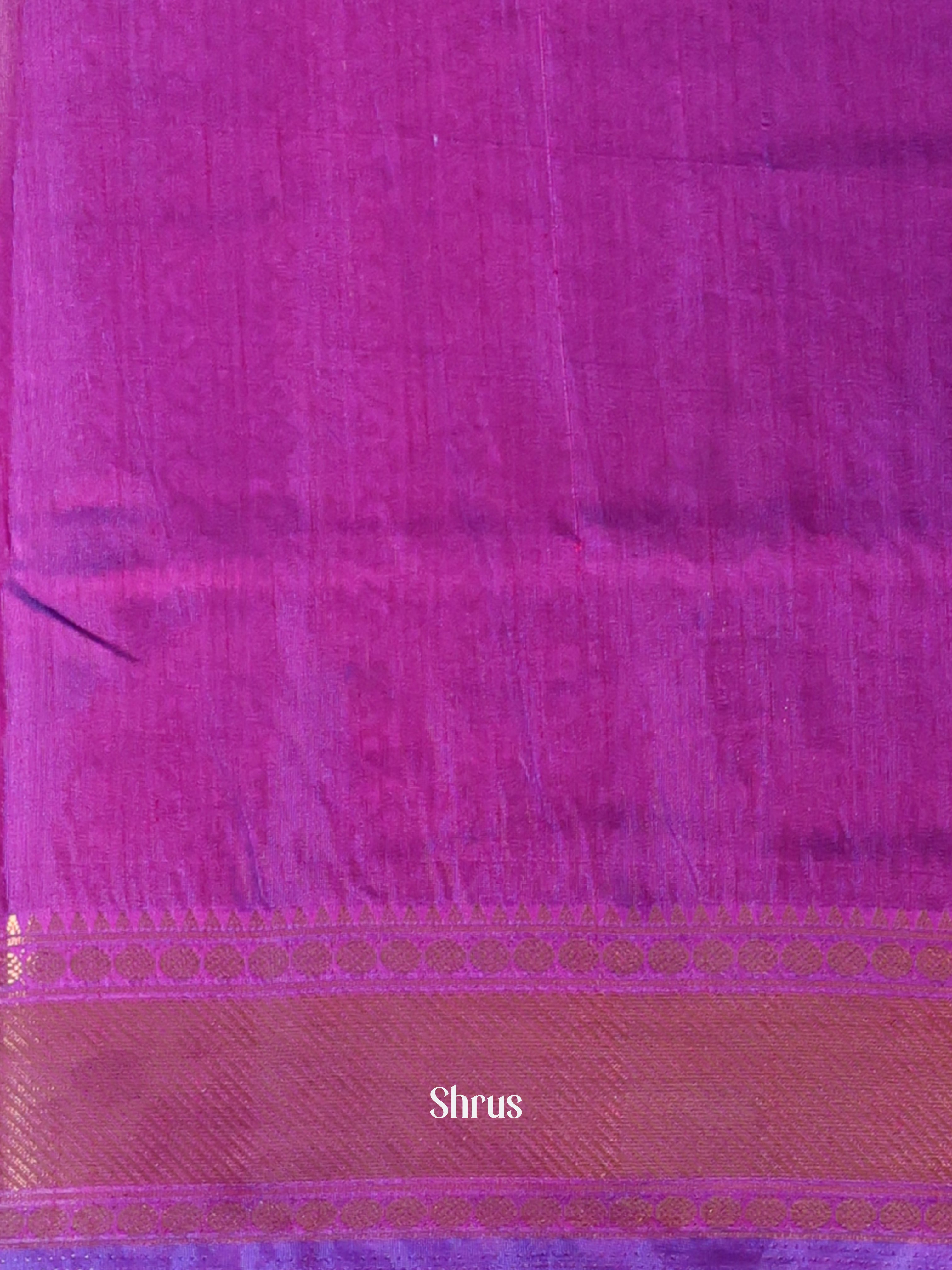 Blue & Purple - Semi Patola Saree - Shop on Shrus.com