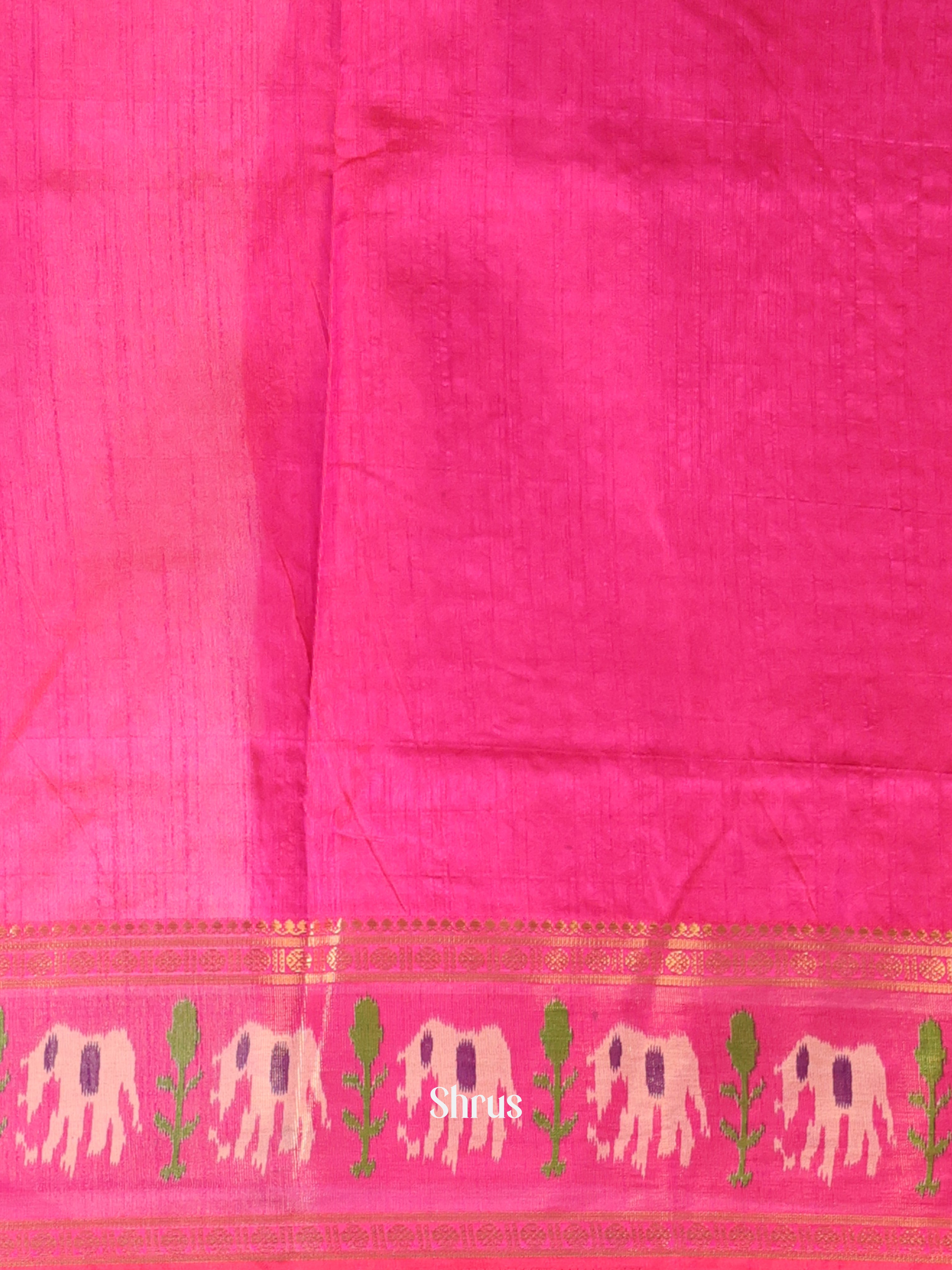 Purple & Pink - Semi Patola Saree - Shop on Shrus.com