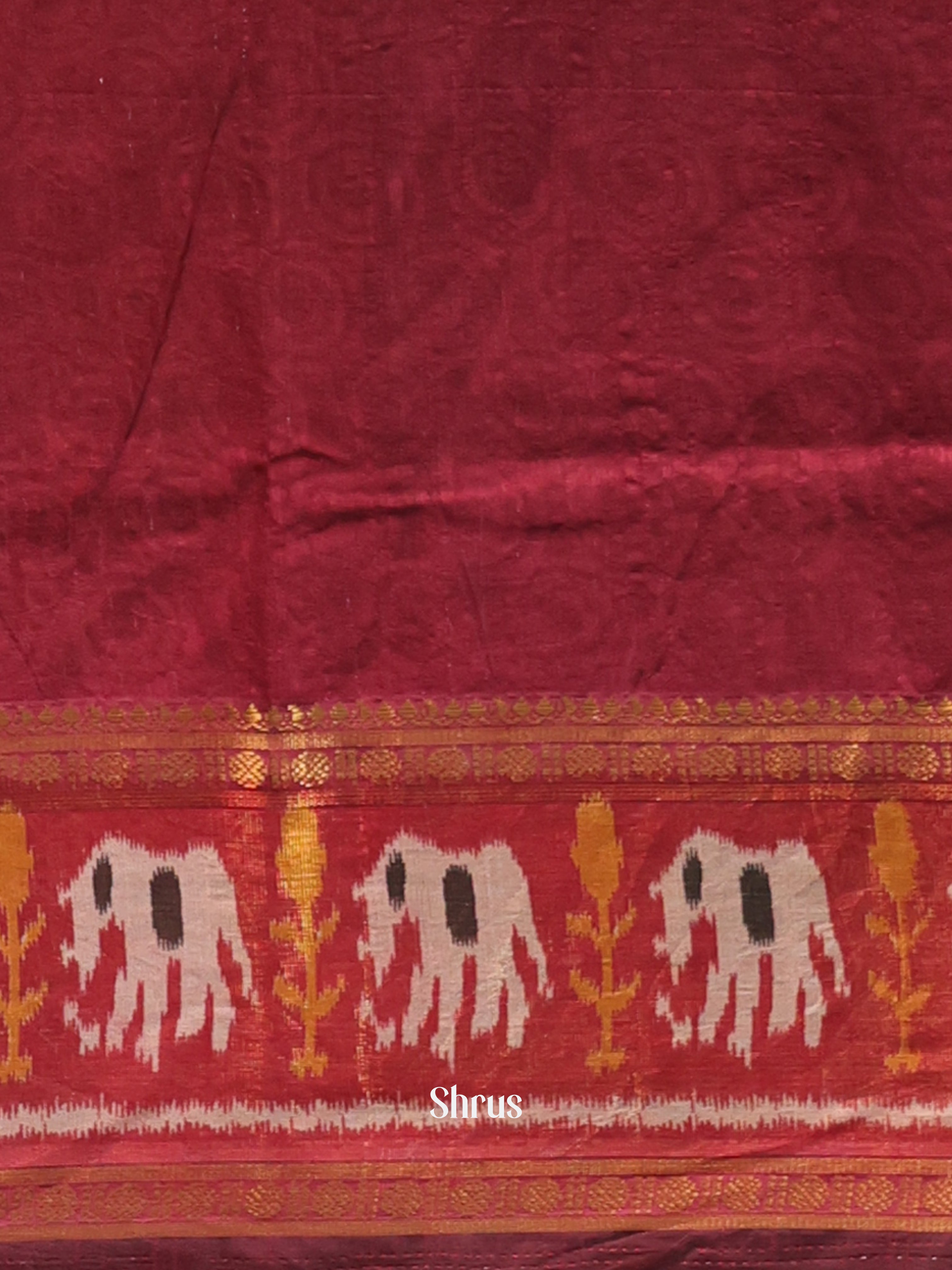 Black & Brown - Semi Patola Saree - Shop on Shrus.com