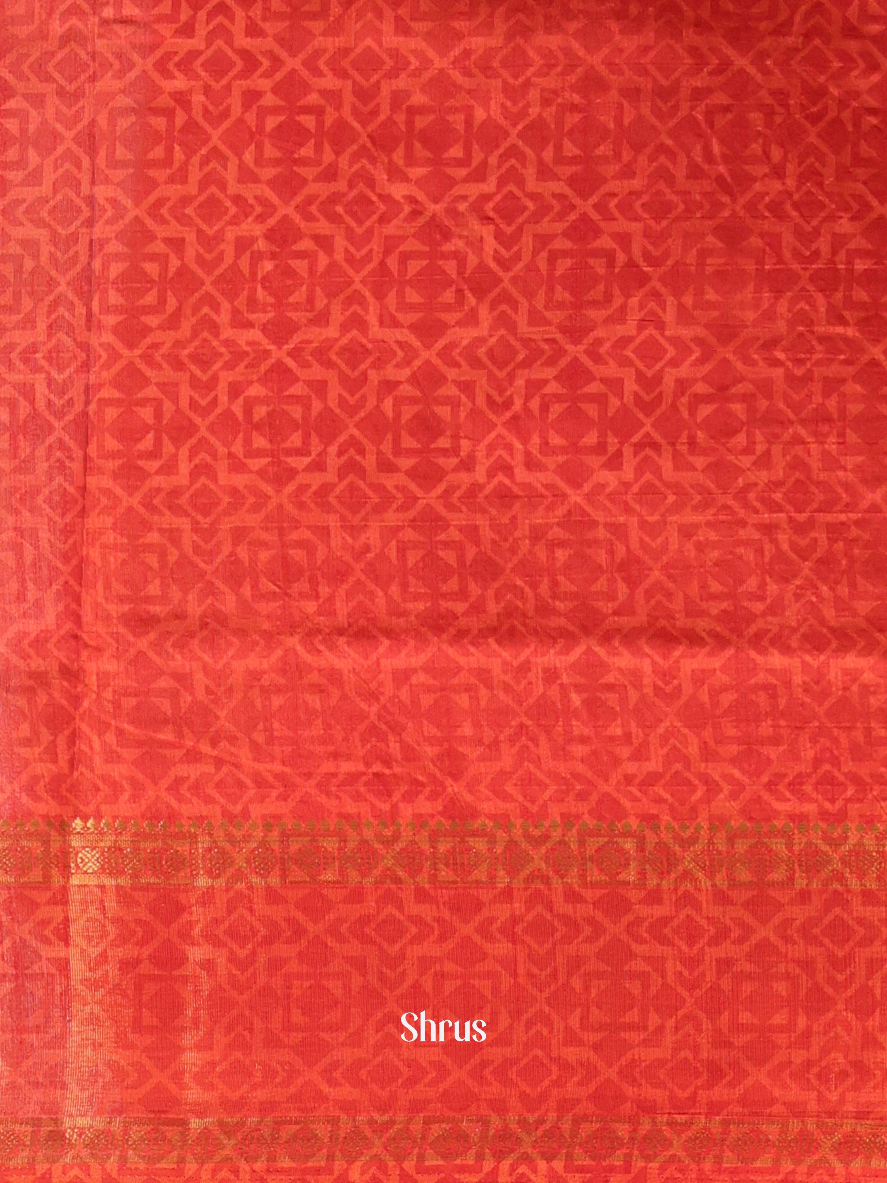 Mustard & Brick - Semi Patola Saree - Shop on Shrus.com