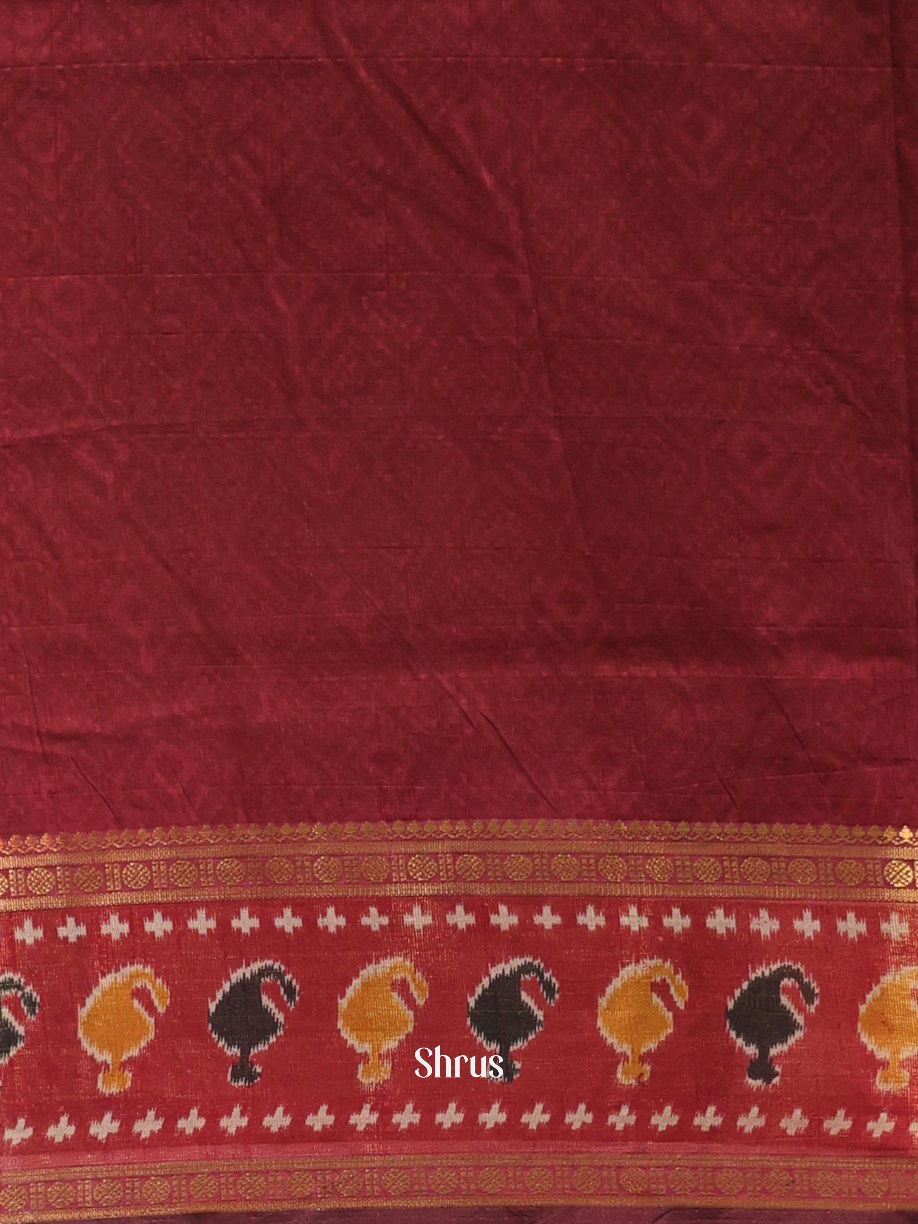 Black & Brown- Semi Patola Saree - Shop on Shrus.com