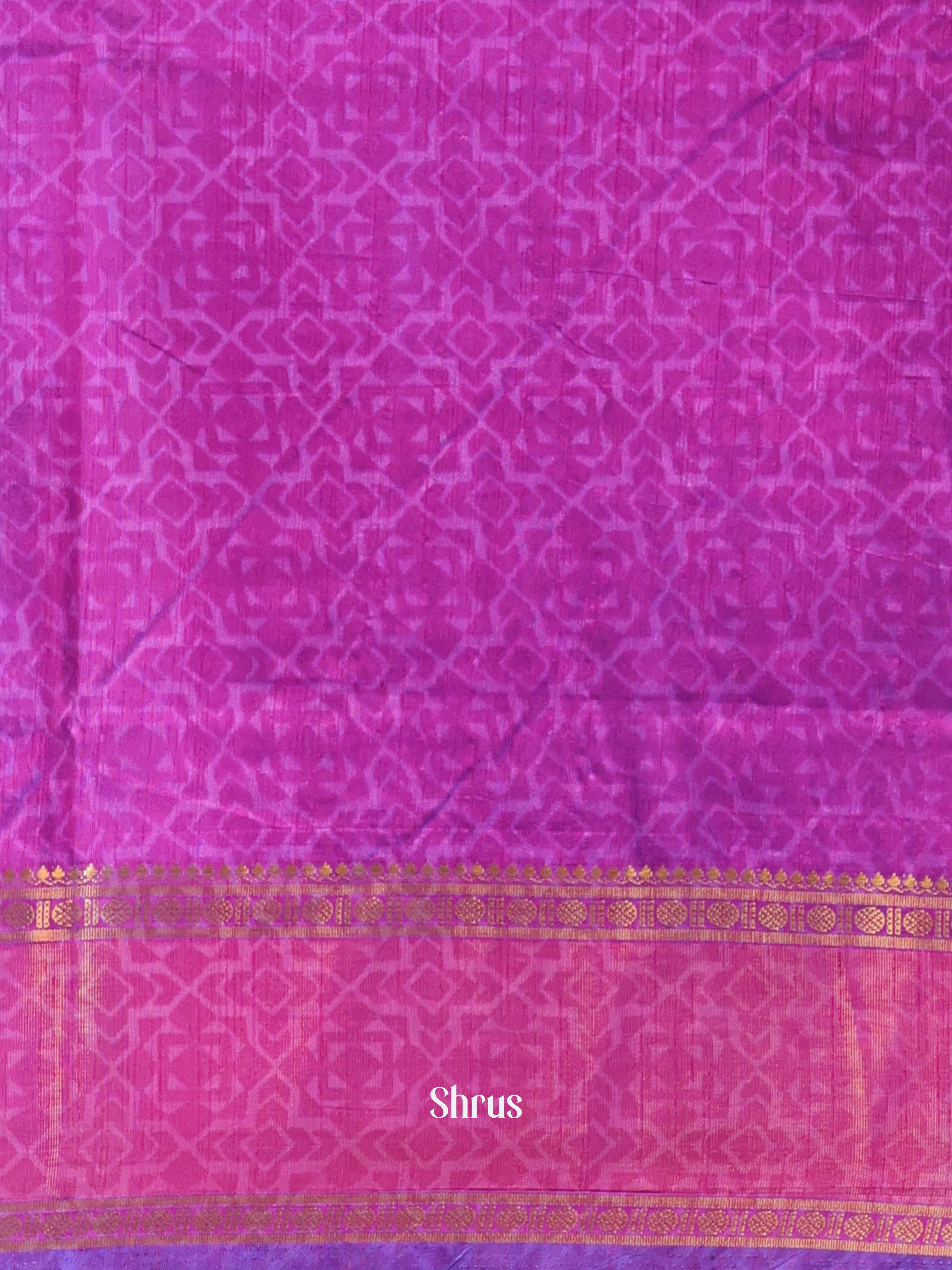 Blue & Purple - Semi Patola Saree - Shop on Shrus.com