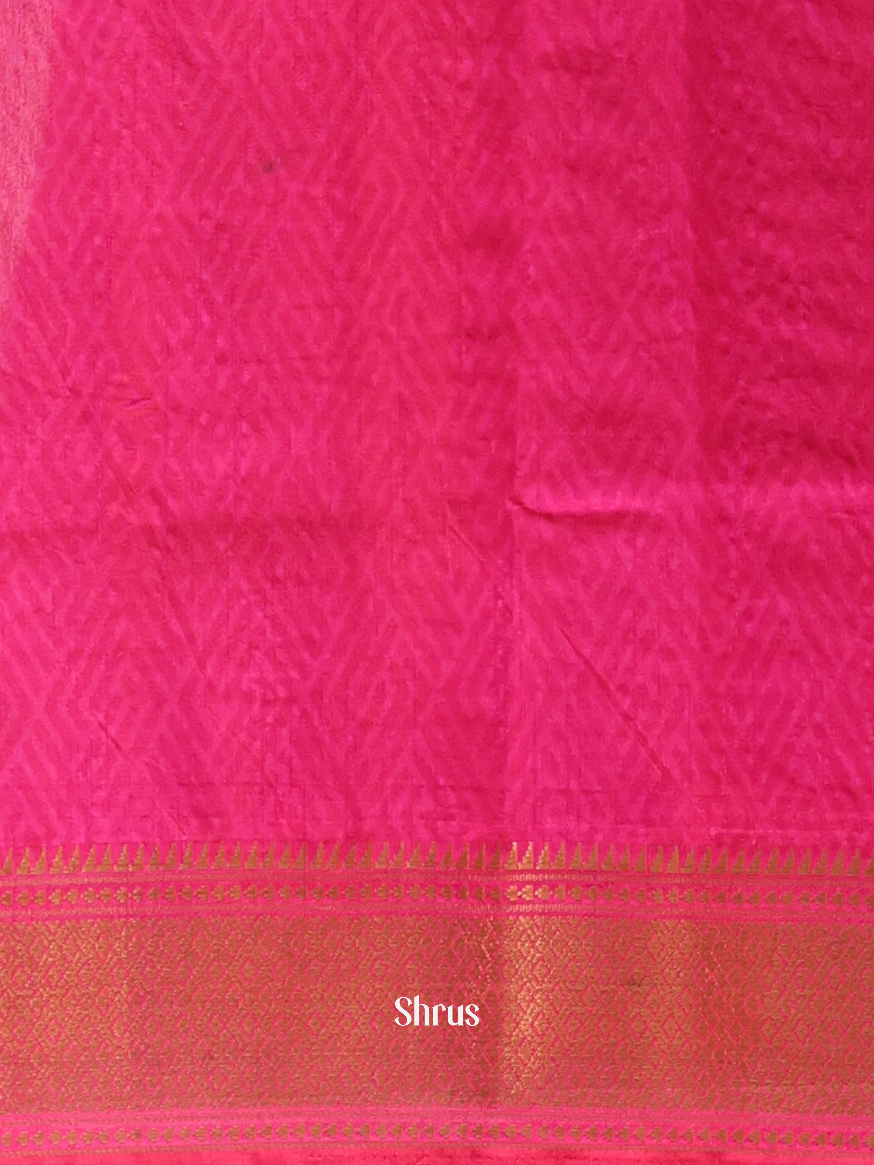 Pink & Purple- Semi Patola Saree - Shop on Shrus.com
