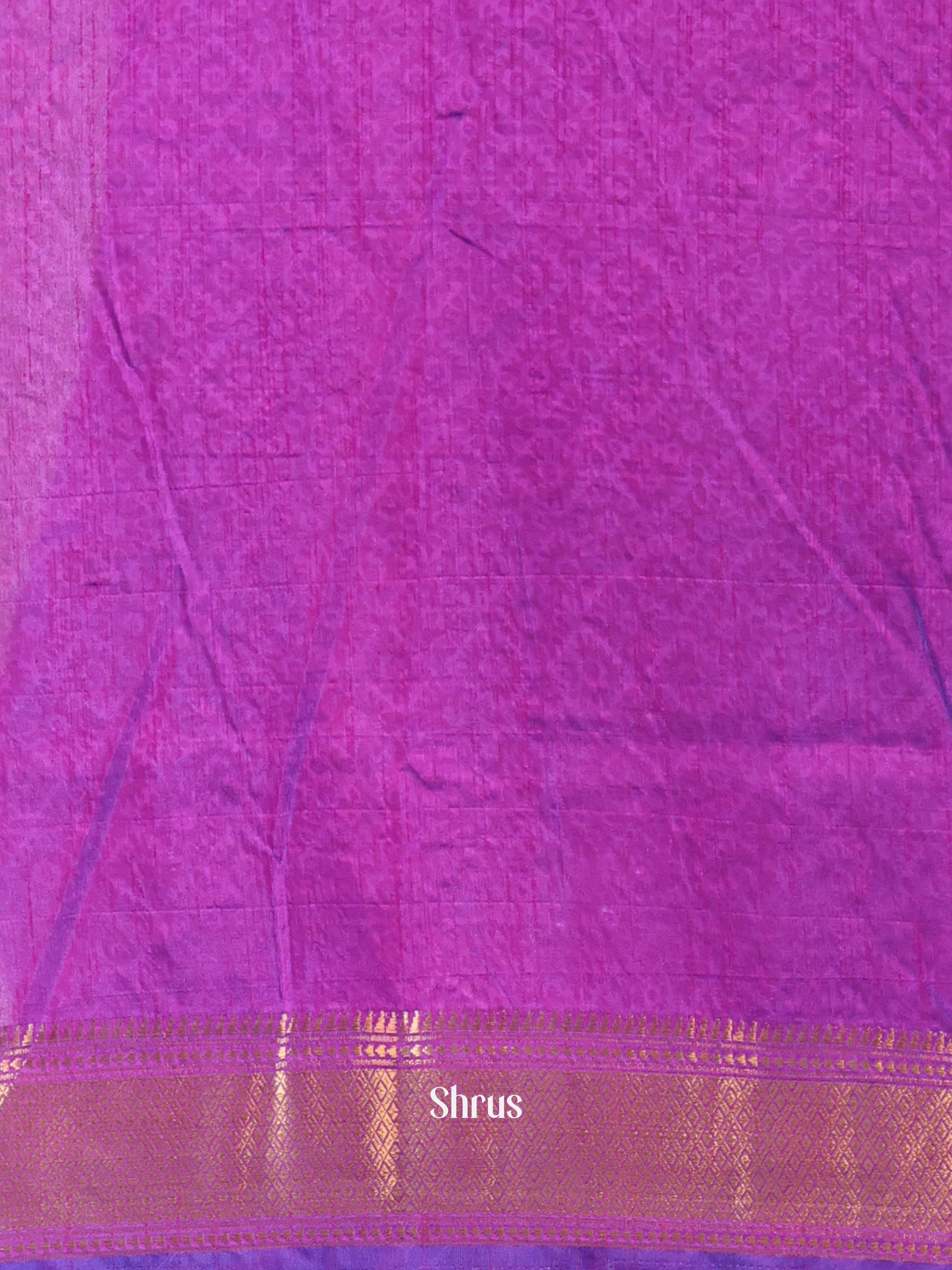 Blue & Purple - Semi Patola Saree - Shop on Shrus.com