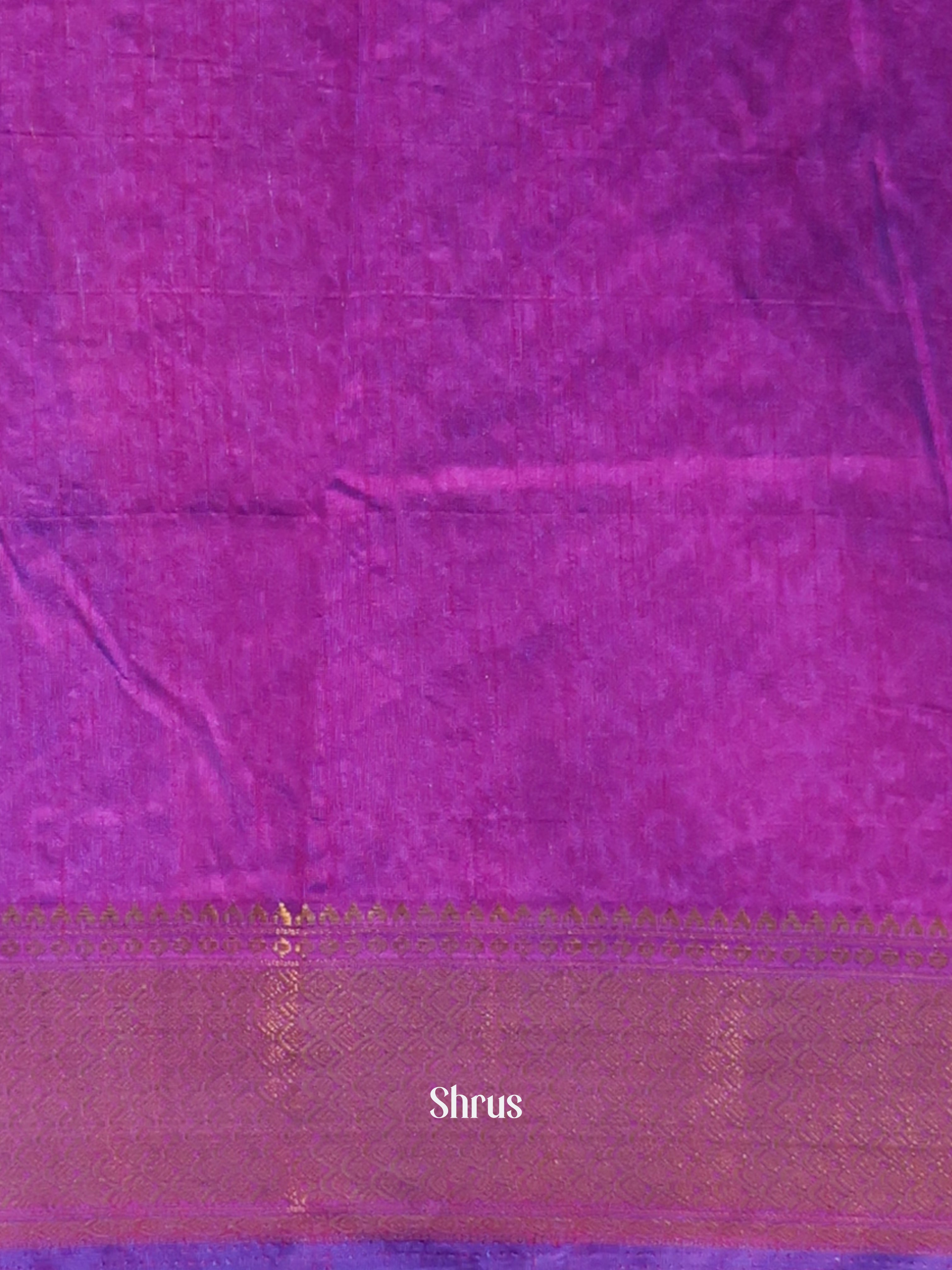 Blue & Purple - Semi Patola Saree - Shop on Shrus.com