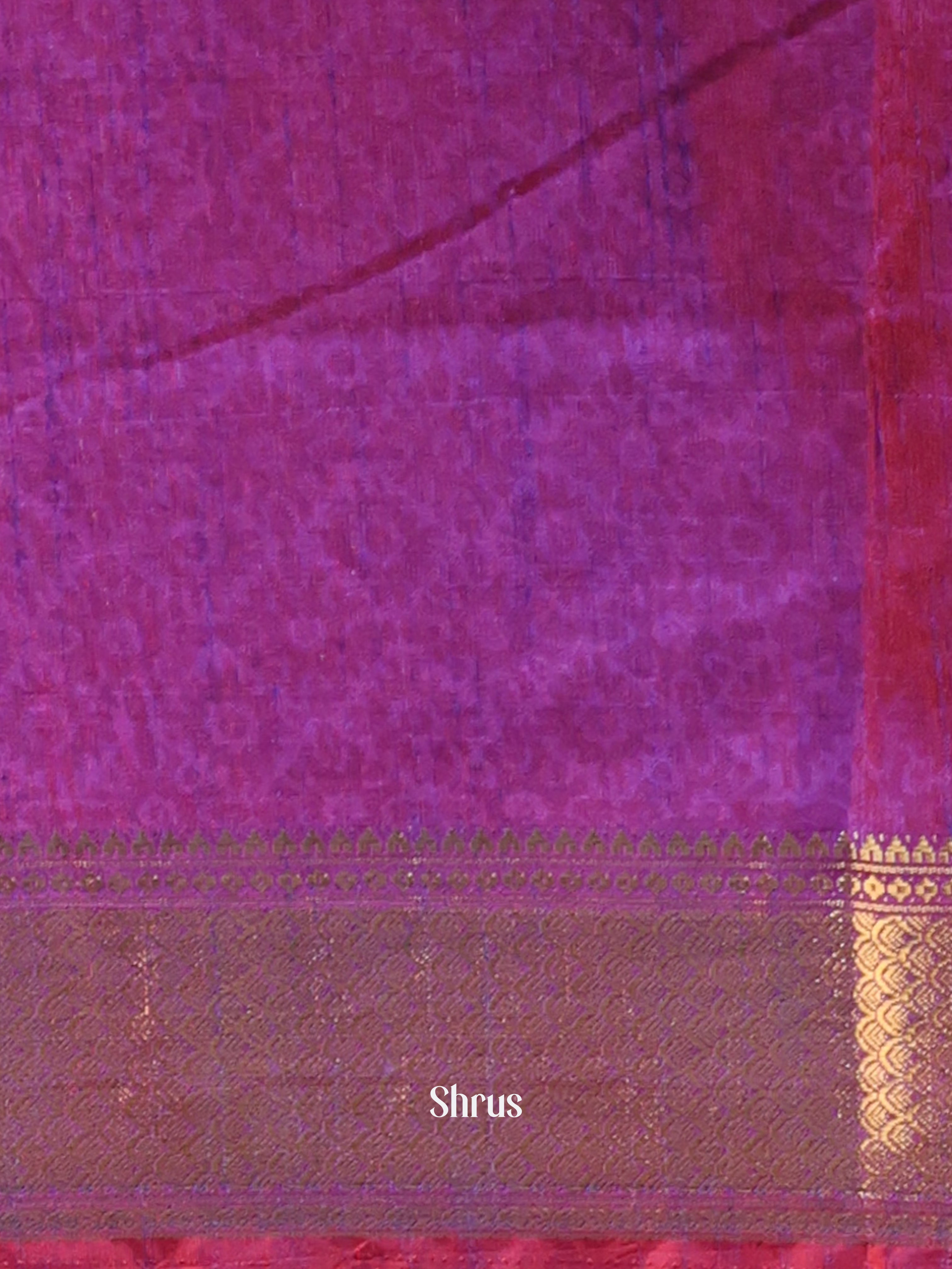 Pink & Purple - Semi Patola Saree - Shop on Shrus.com