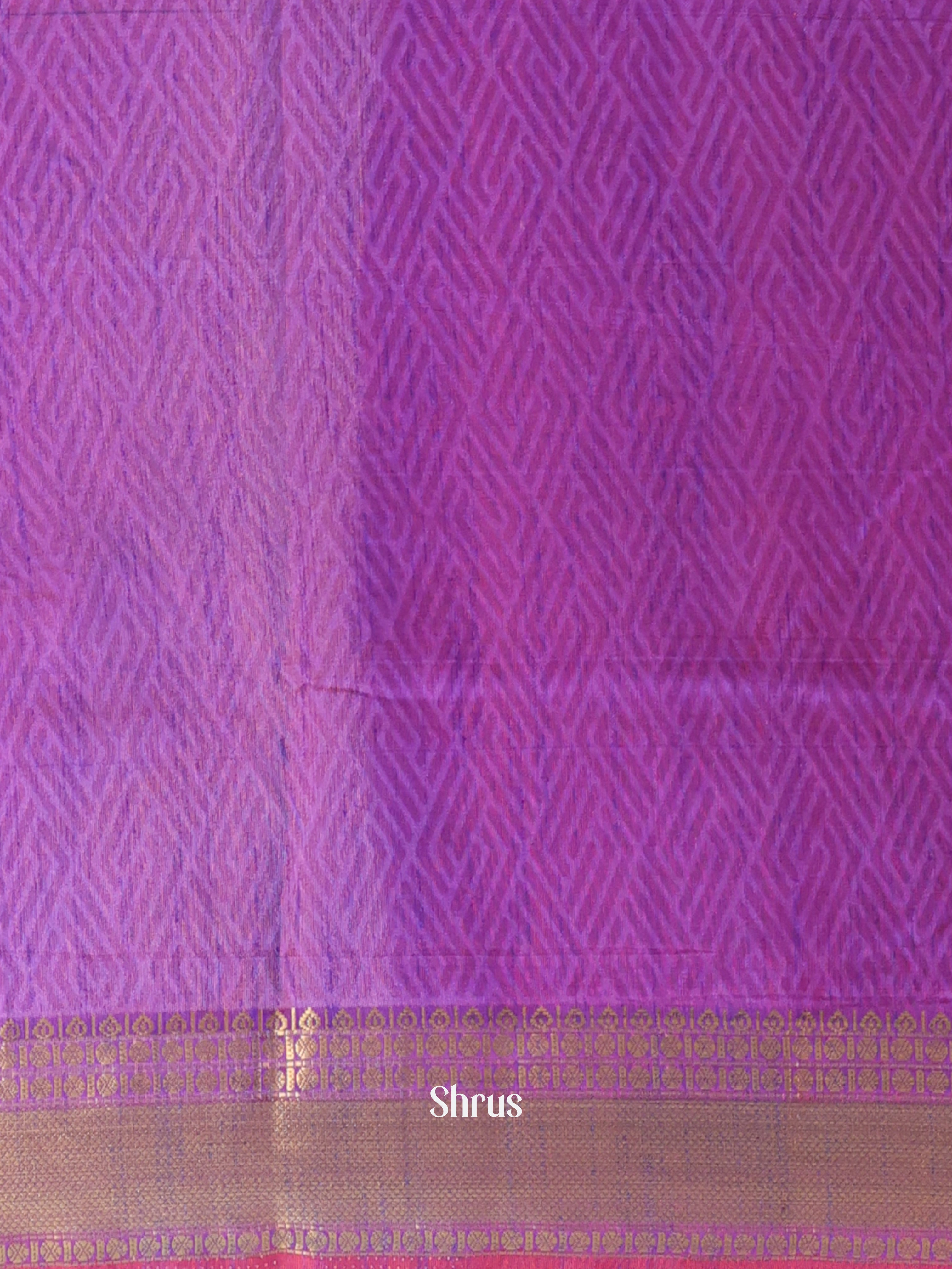 Pink & Purple - Semi Patola Saree - Shop on Shrus.com