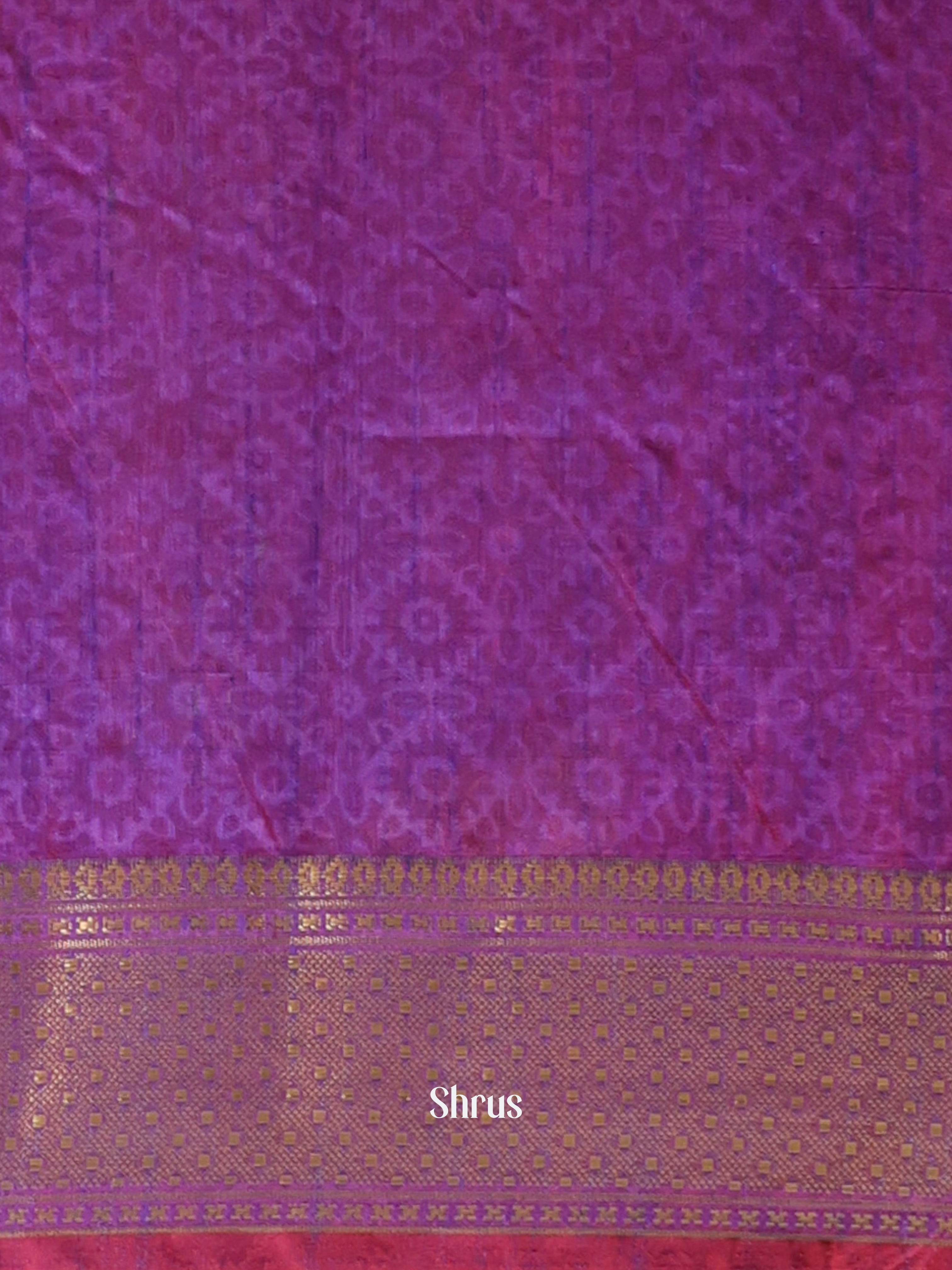 Pink & Purple - Semi Patola Saree - Shop on Shrus.com