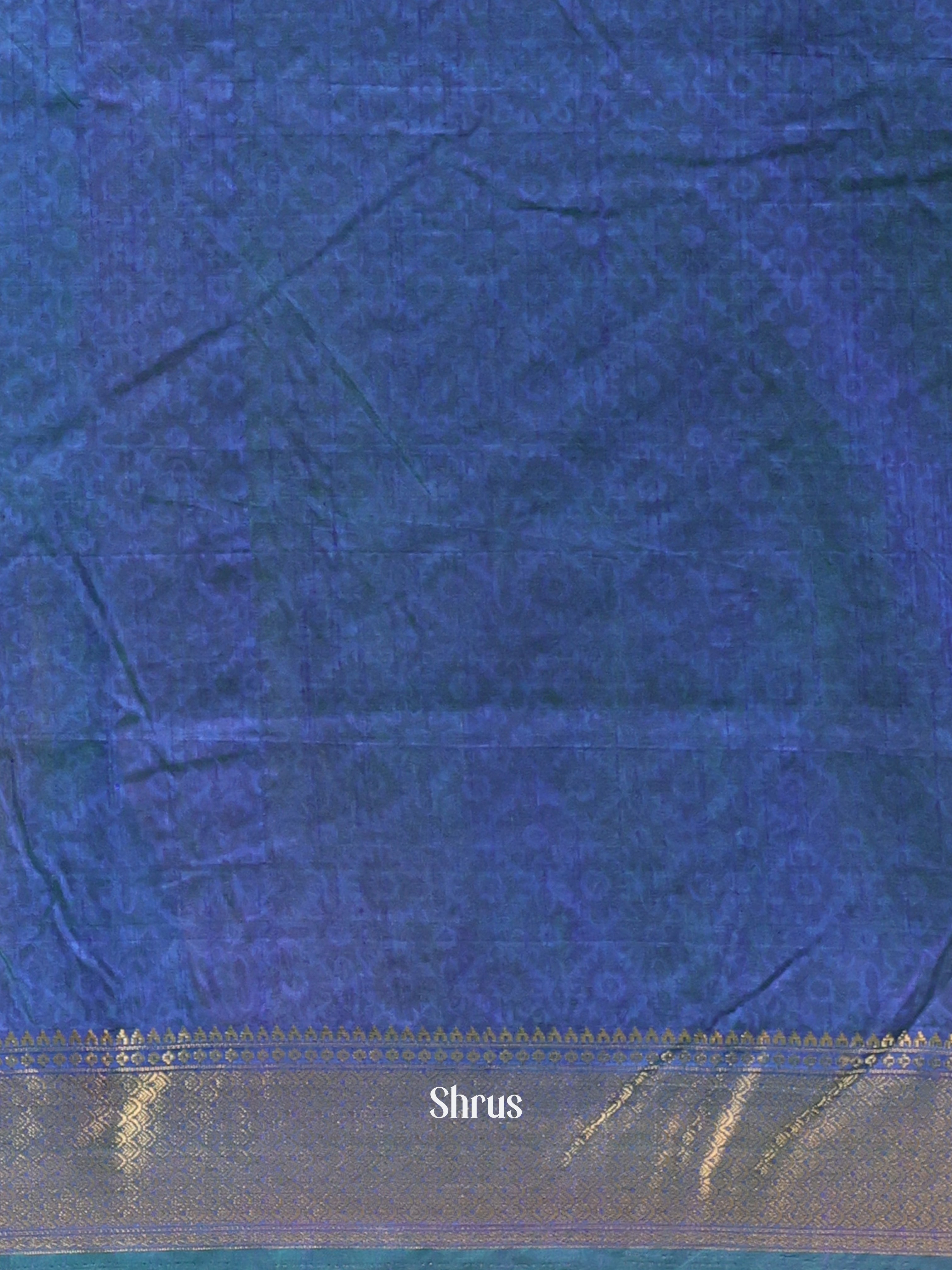 Teal & Blue - Semi Patola Saree - Shop on Shrus.com