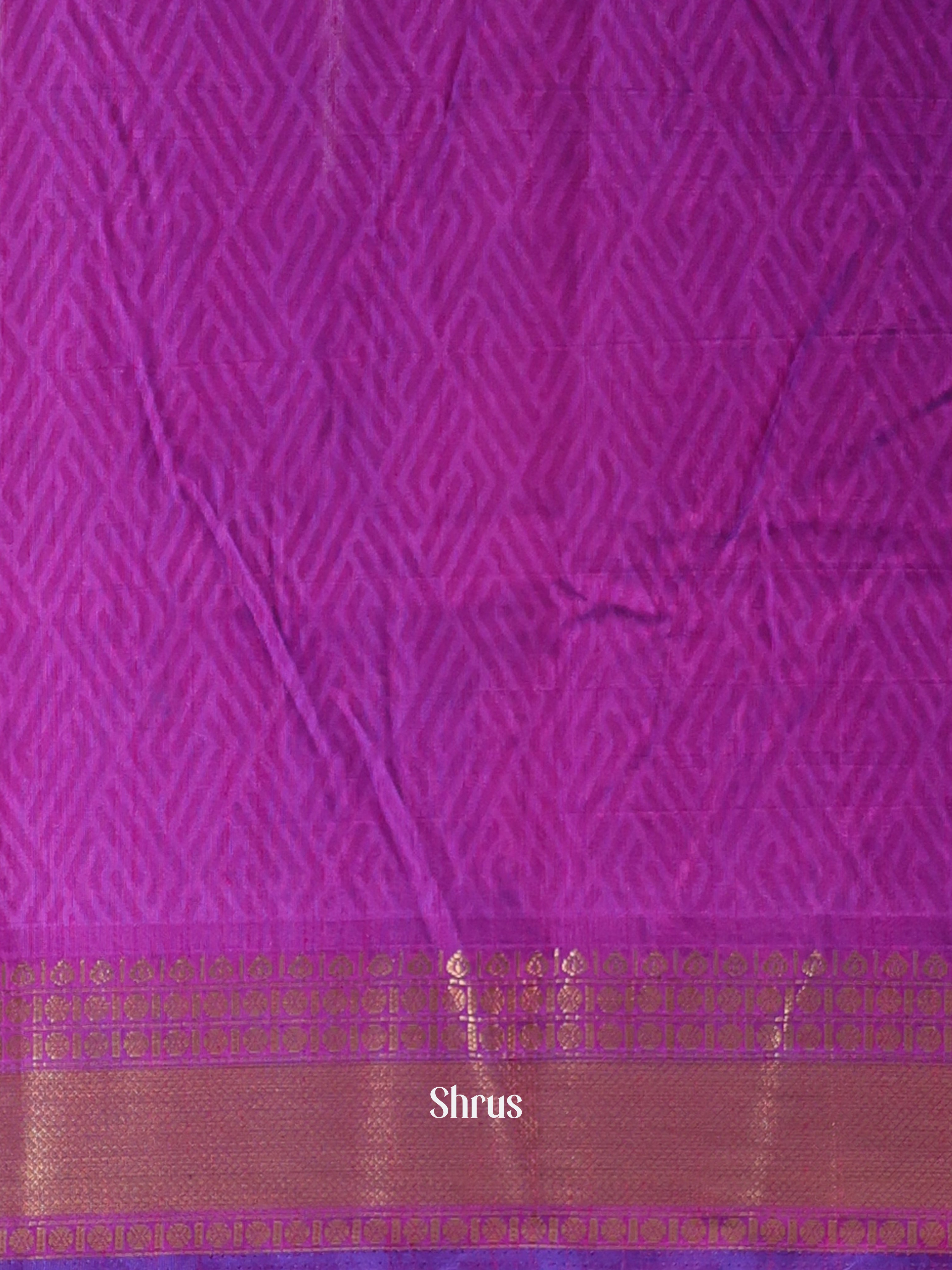 Blue & Purple - Semi Patola Saree - Shop on Shrus.com