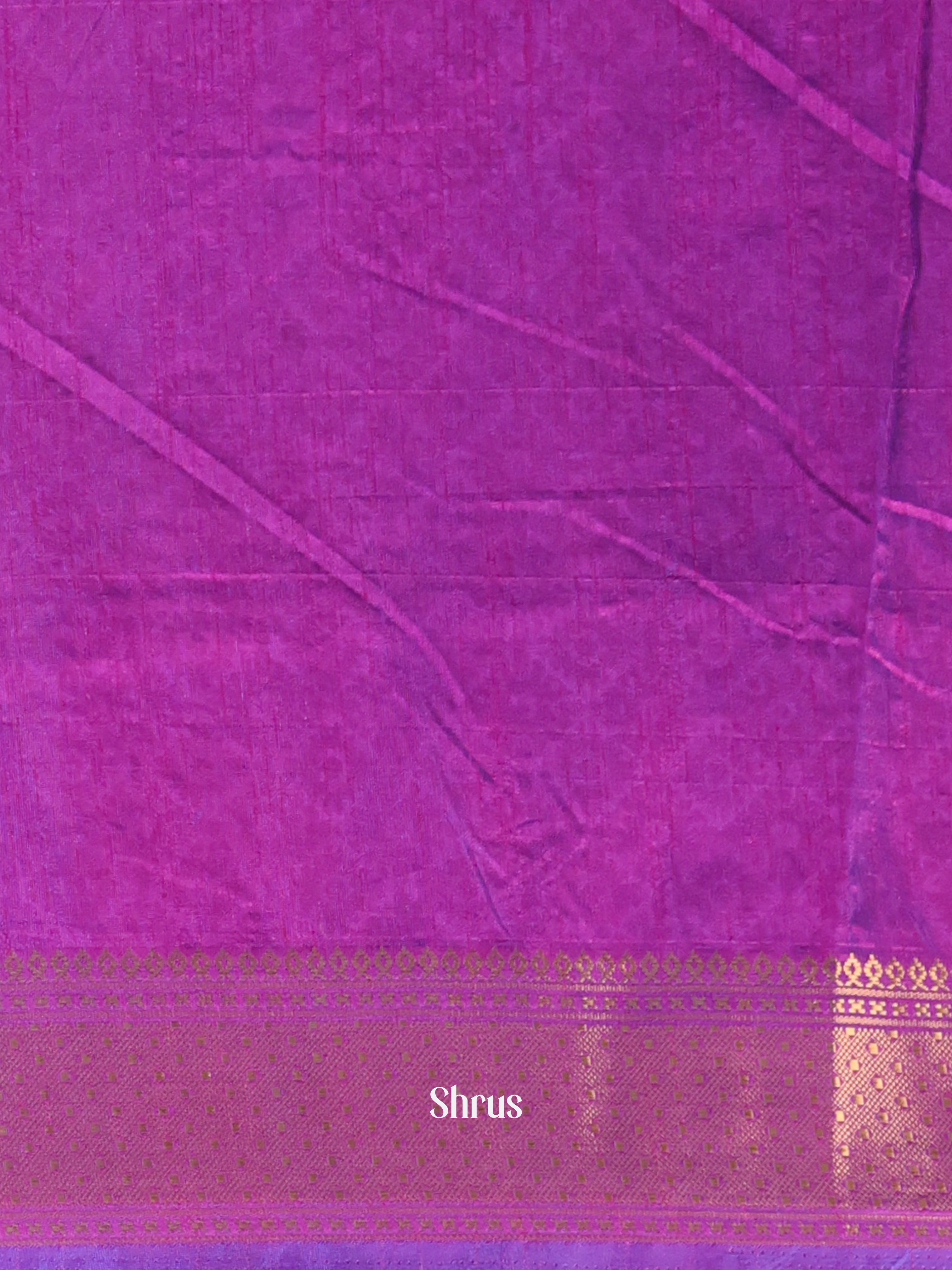 Blue & Purple - Semi Patola Saree - Shop on Shrus.com