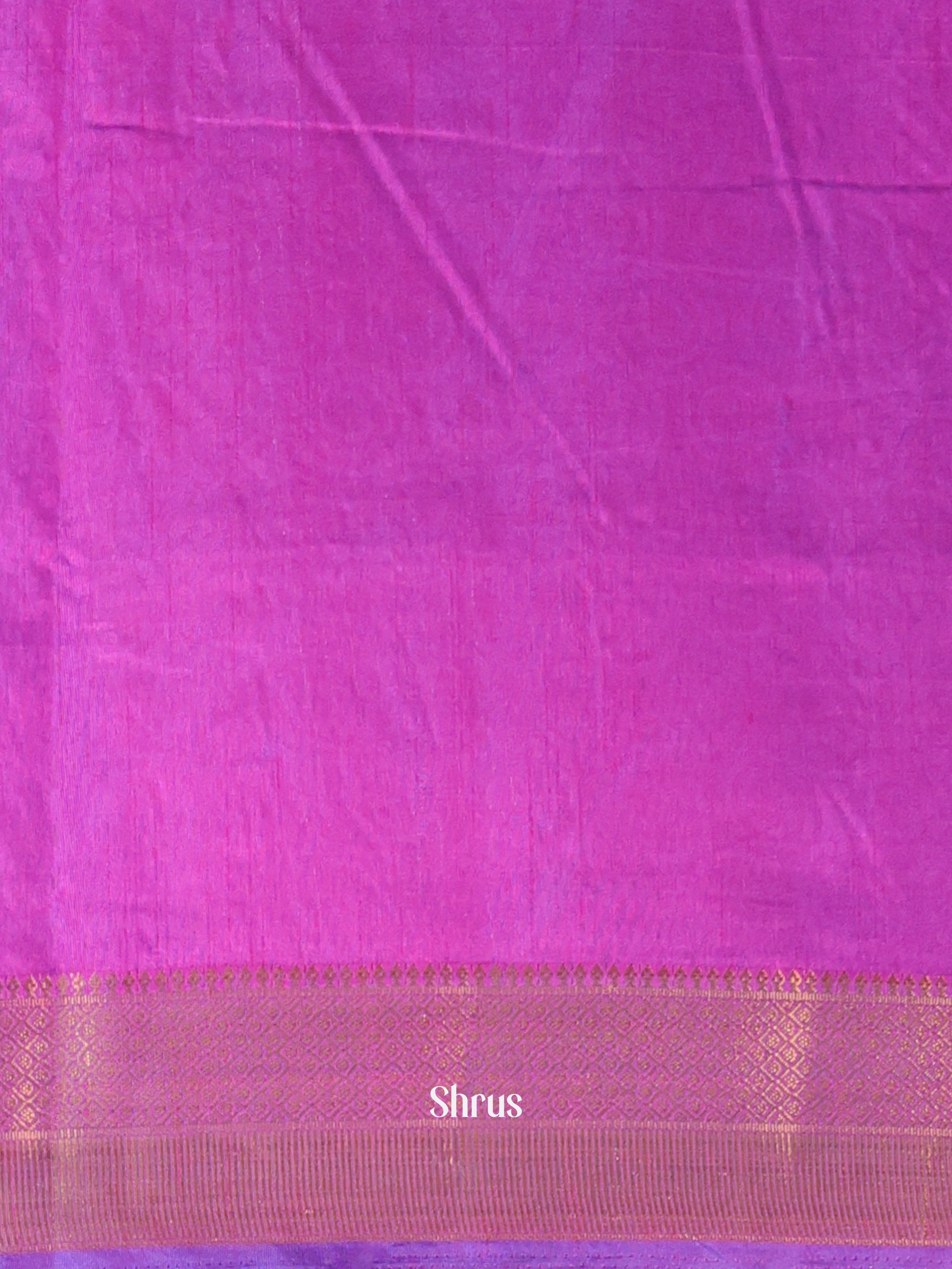 Blue & Purple- Semi Patola Saree - Shop on Shrus.com