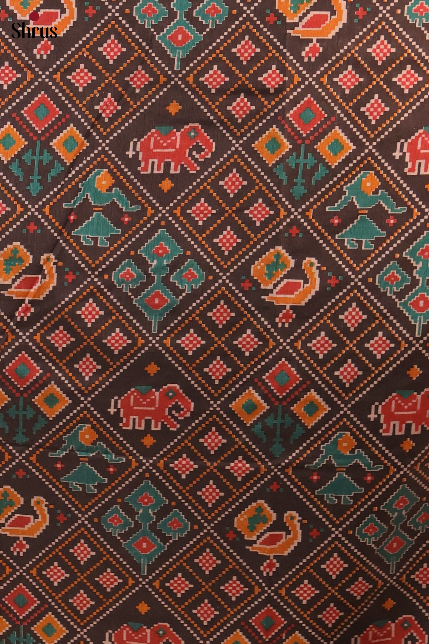 Black & Maroon - semi patola salwar - Shop on Shrus.com