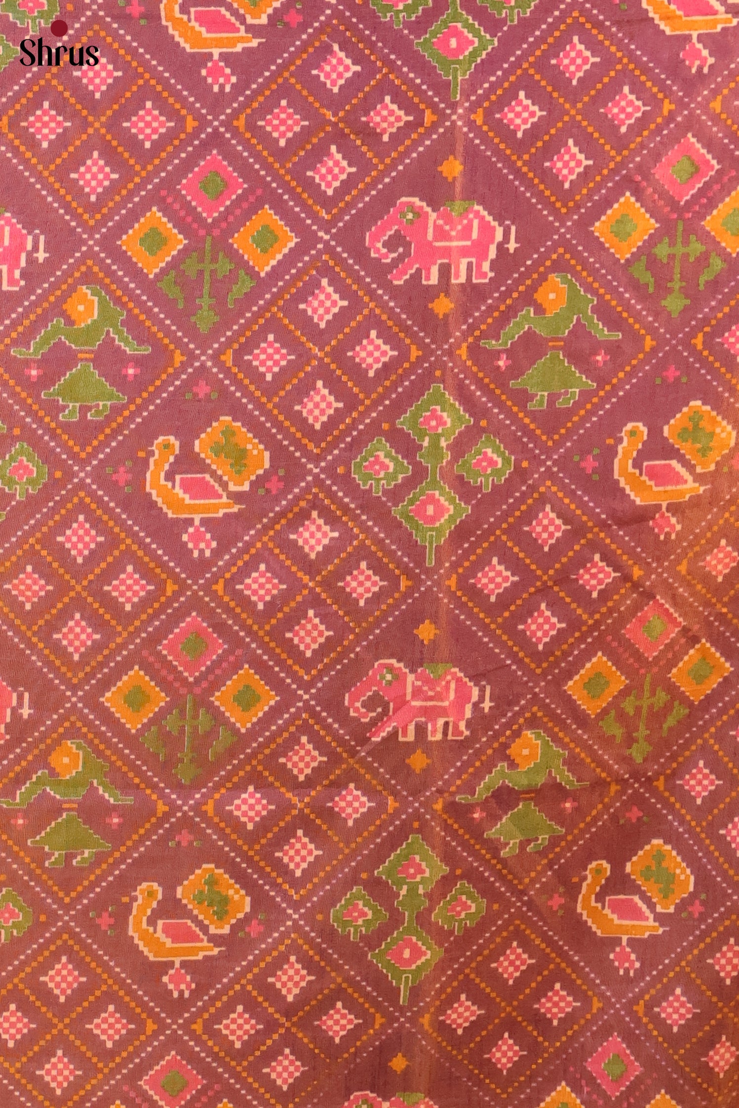 Purple & Pink - Semi patola salwar - Shop on Shrus.com