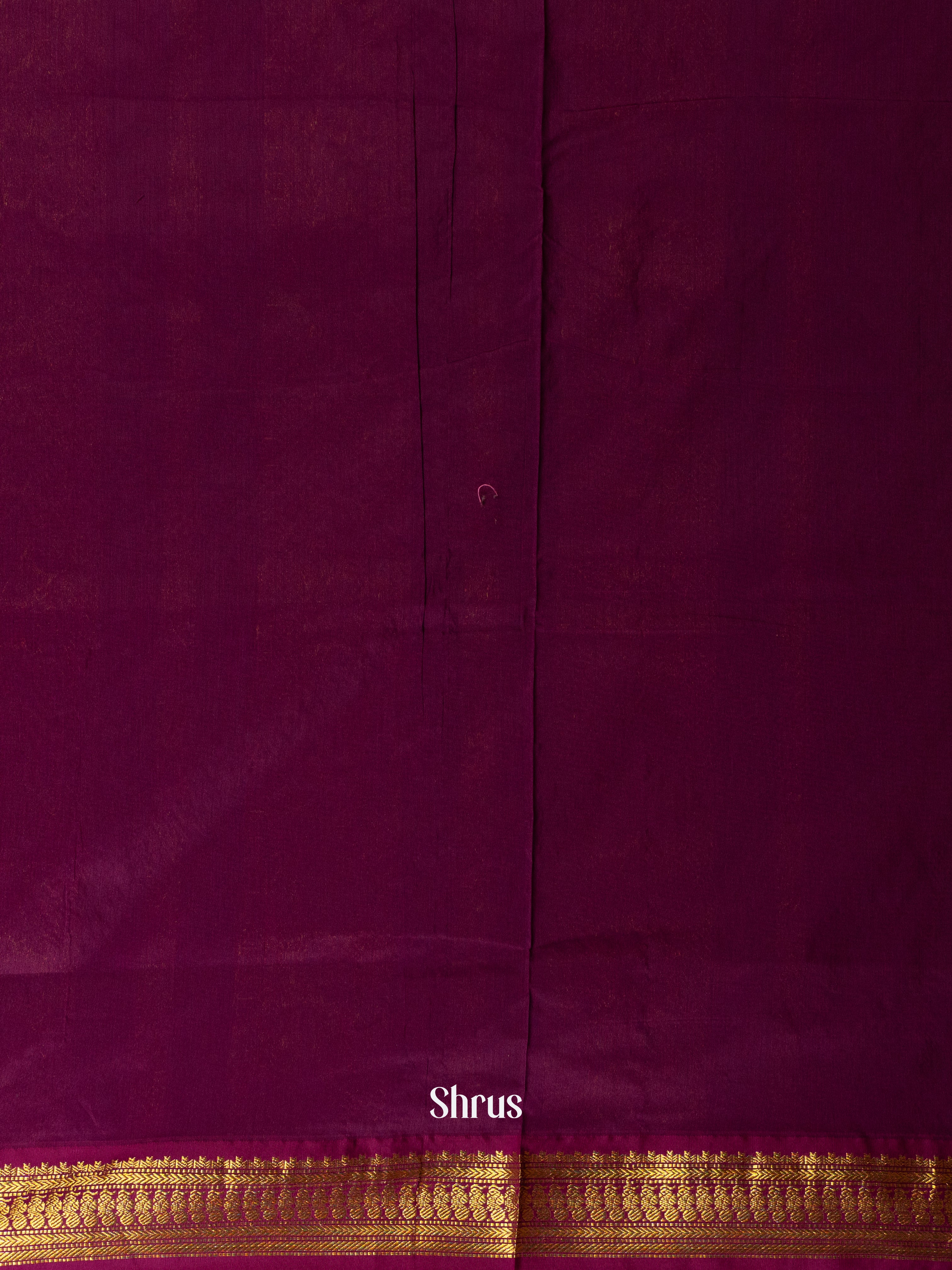 Lite Brown & Violet - Kalyani Cotton Saree - Shop on Shrus.com