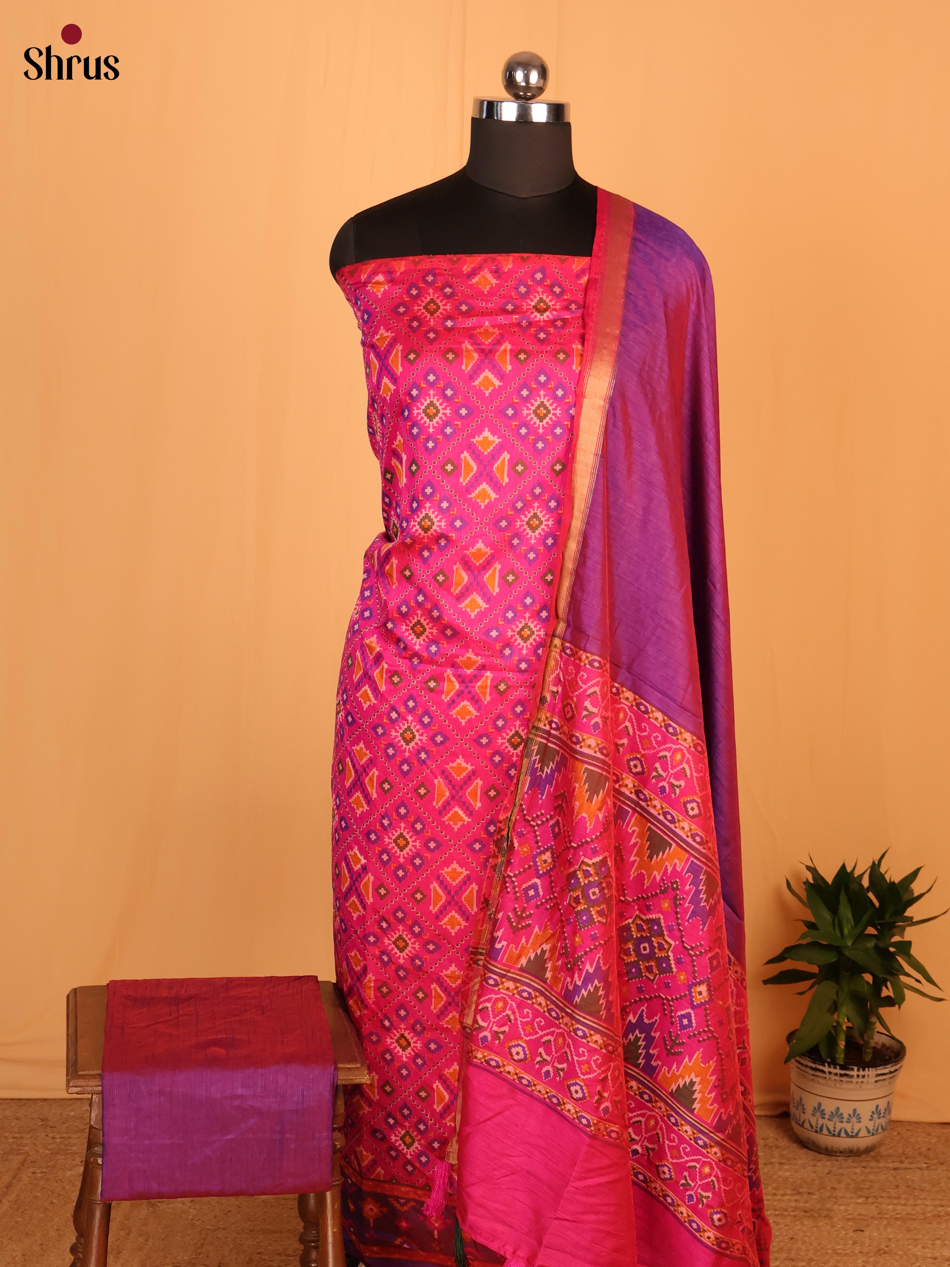Pink & Purple - Semi patola salwar - Shop on Shrus.com