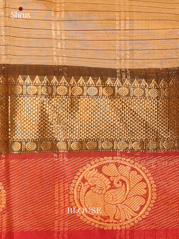 Brown & Red - Chettinad Cotton Saree - Shop on Shrus.com
