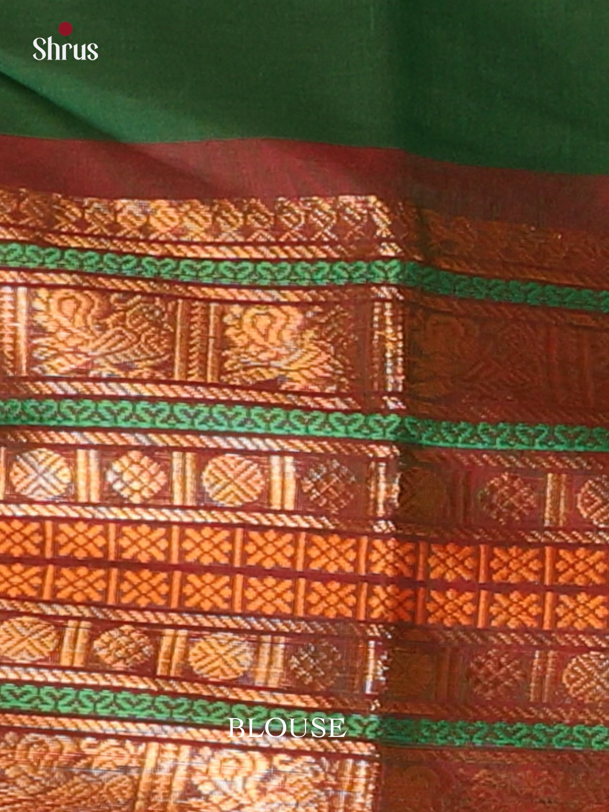 Green & Brown- Chettinad Cotton Saree - Shop on Shrus.com