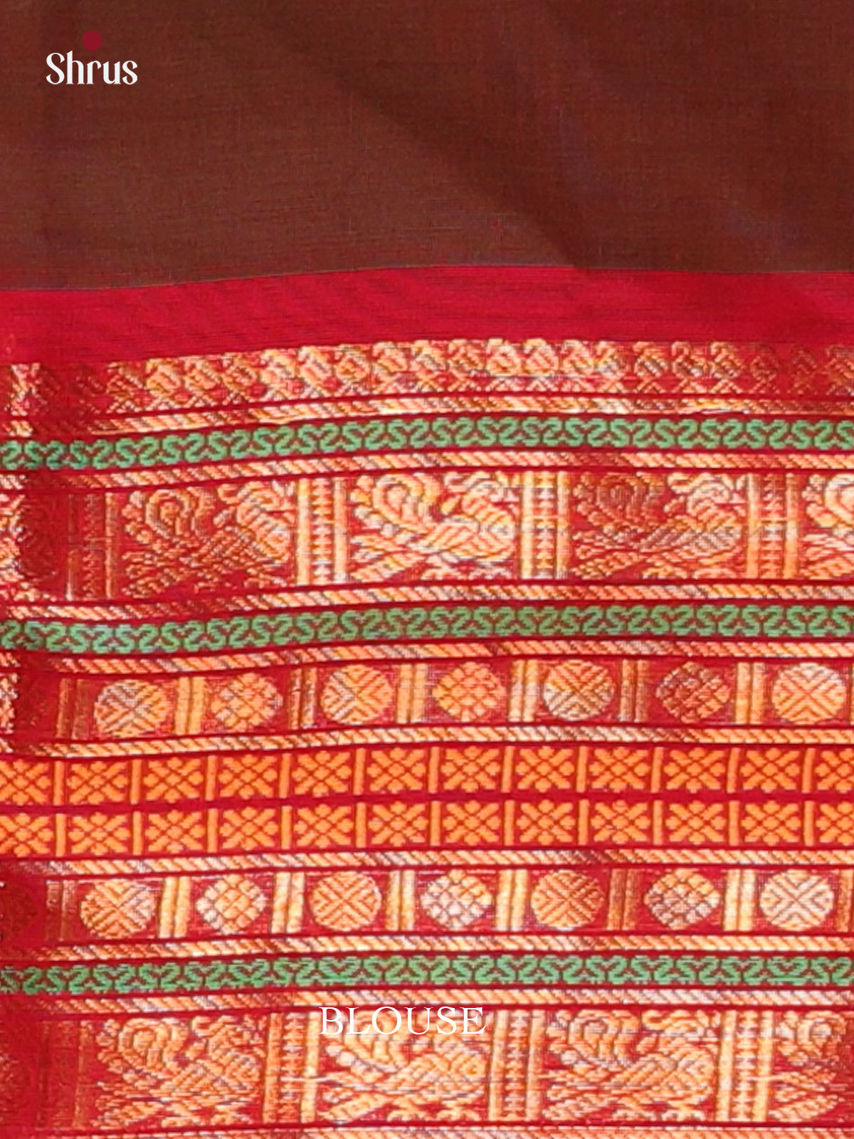 Brown & Red- Chettinad Cotton Saree - Shop on Shrus.com