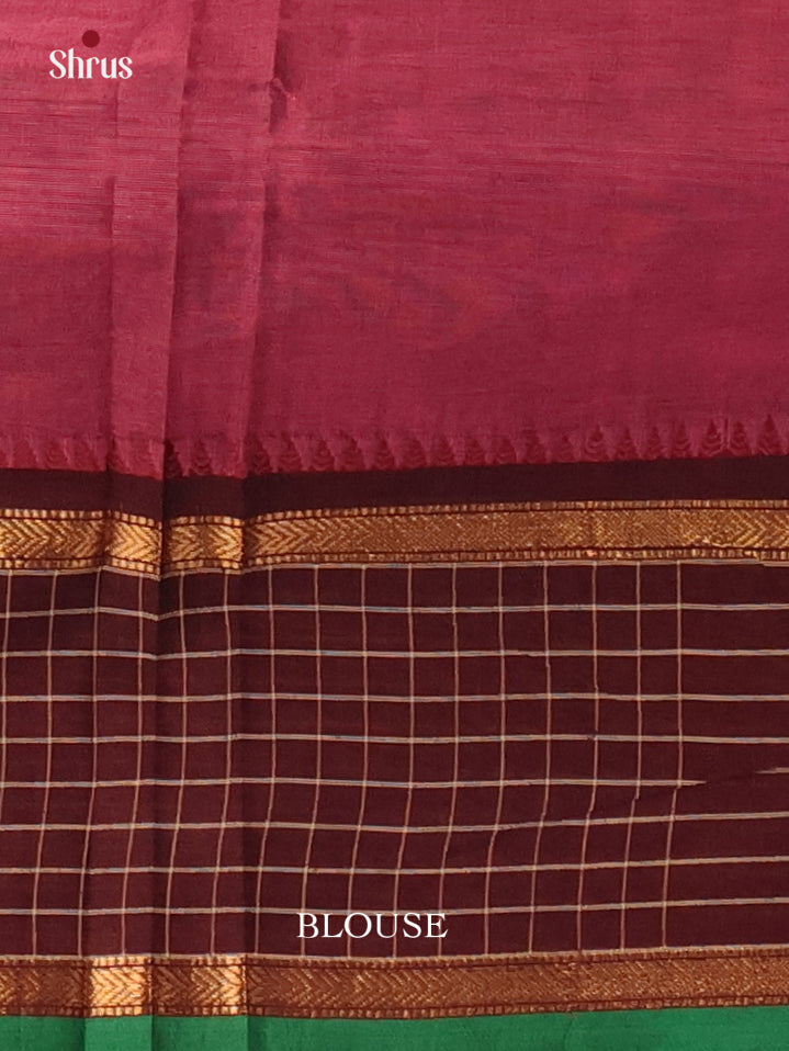 Purple & Brown - Chettinad Cotton Saree - Shop on Shrus.com