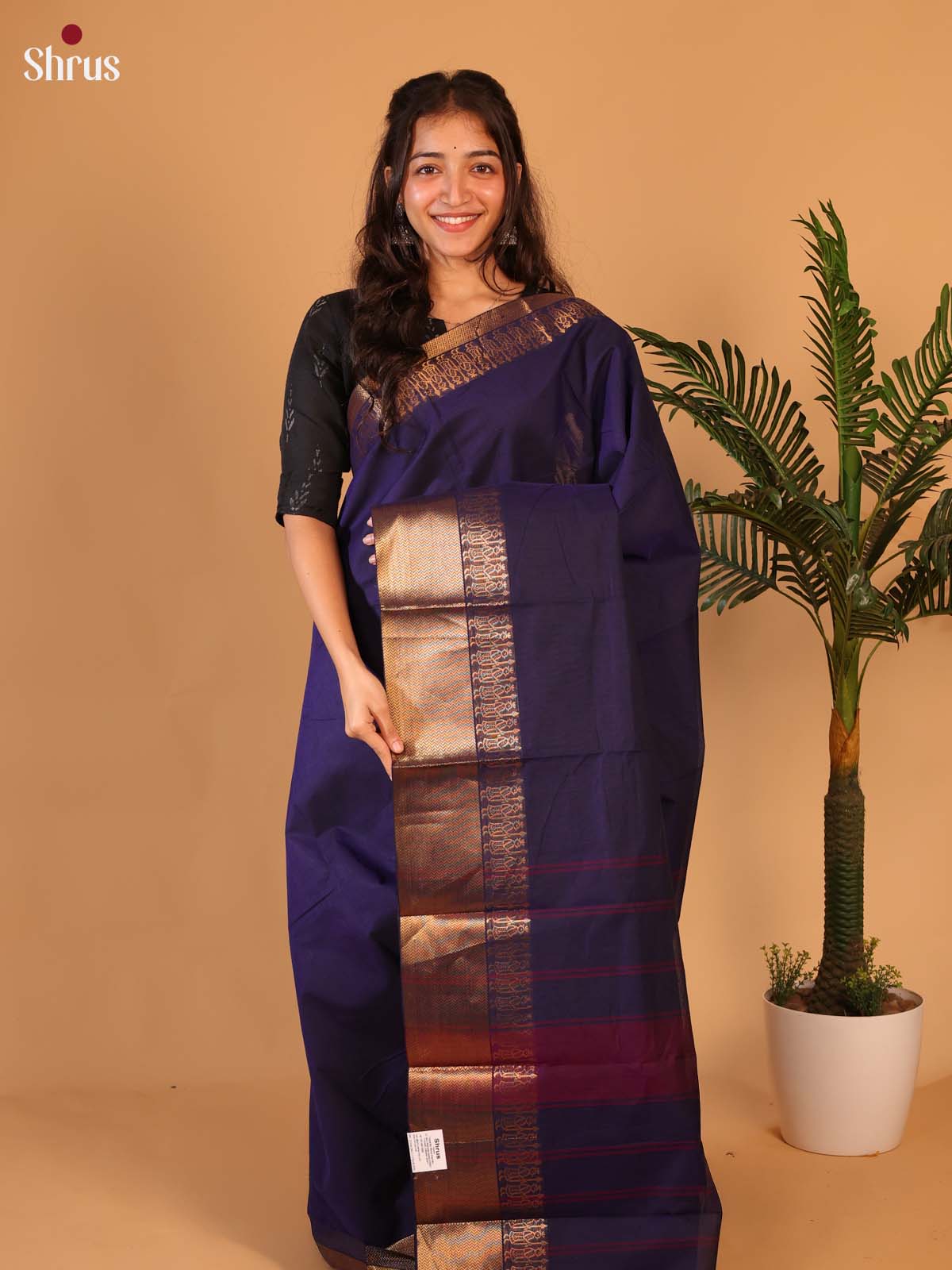 Violet - Chettinad Cotton Saree - Shop on Shrus.com