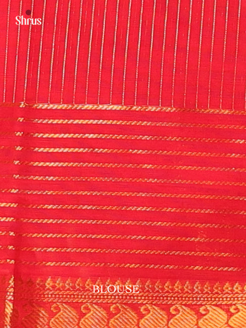 Red(Single Tone) - Chettinad Cotton Saree - Shop on Shrus.com
