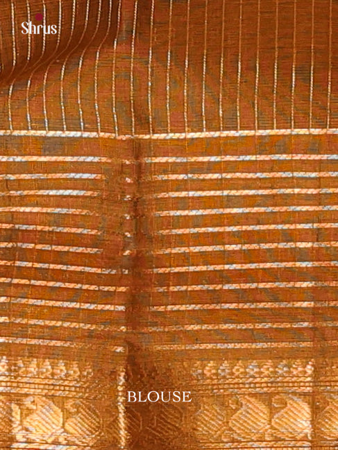 Brown(Single Tone)- Chettinad Cotton Saree - Shop on Shrus.com