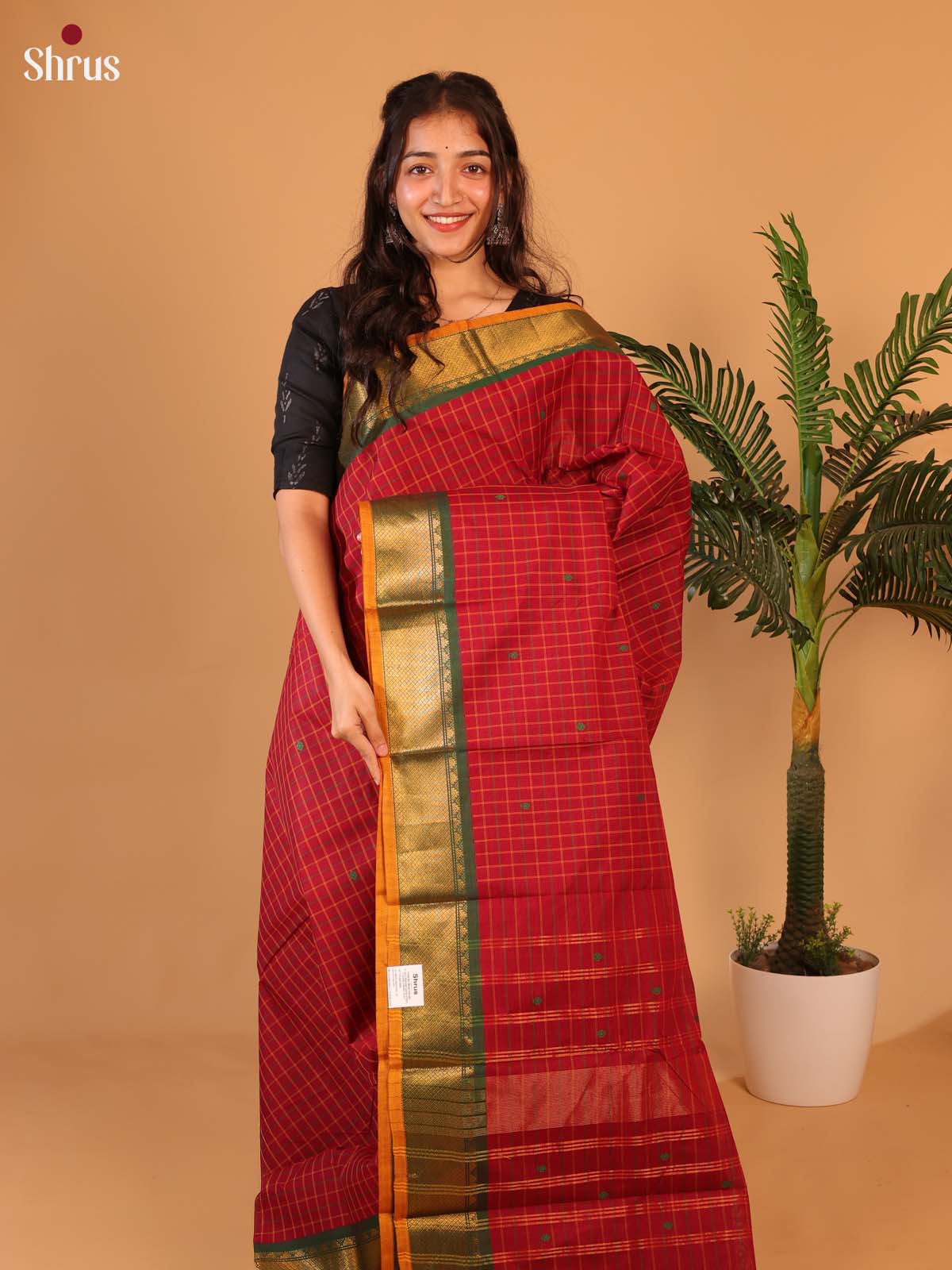 CKS21012 - Chettinad Cotton Saree - Shop on Shrus.com