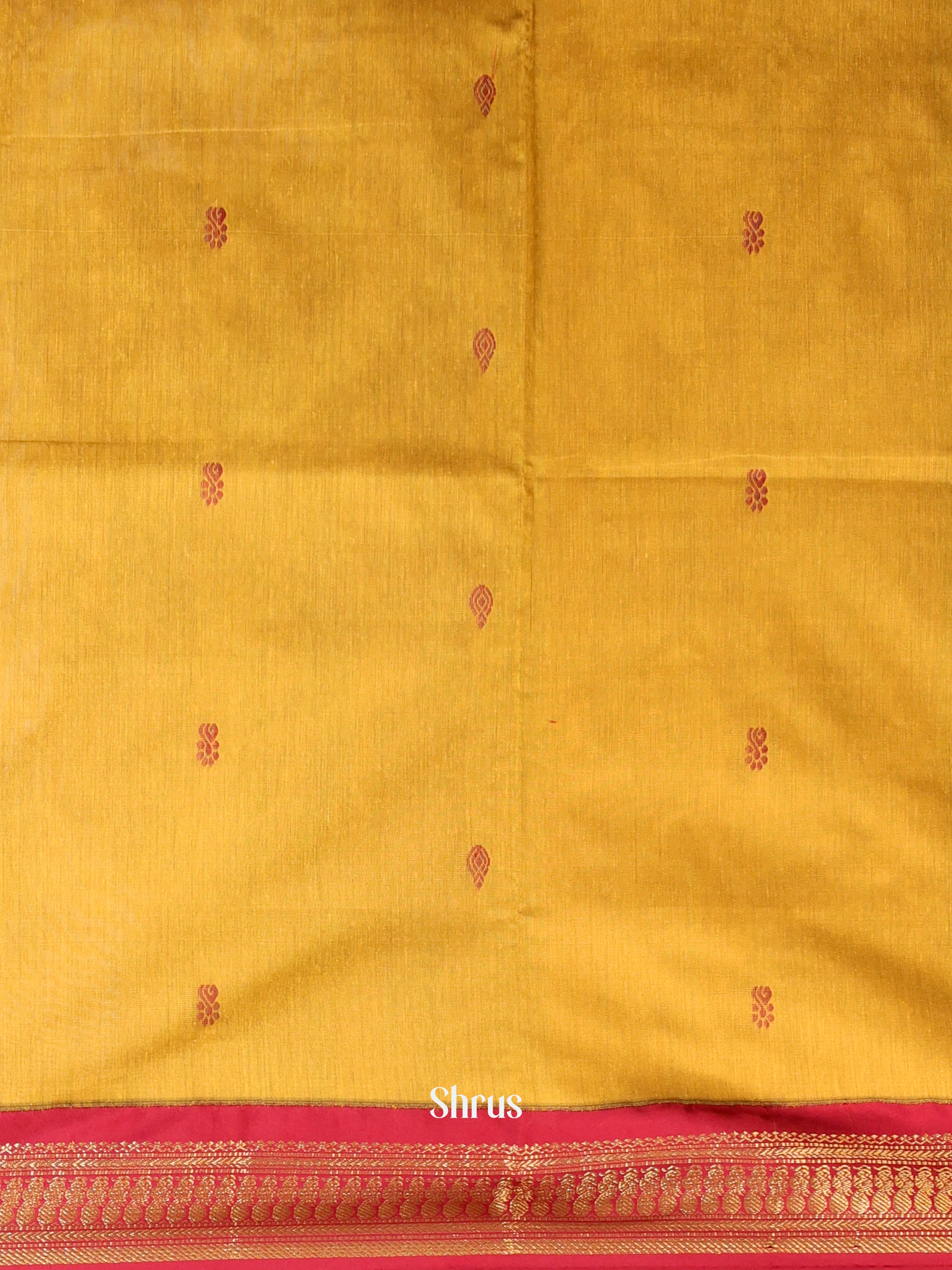 Mustardy Green & Maroon - Kalyani Cotton salwar unstitch - Shop on Shrus.com